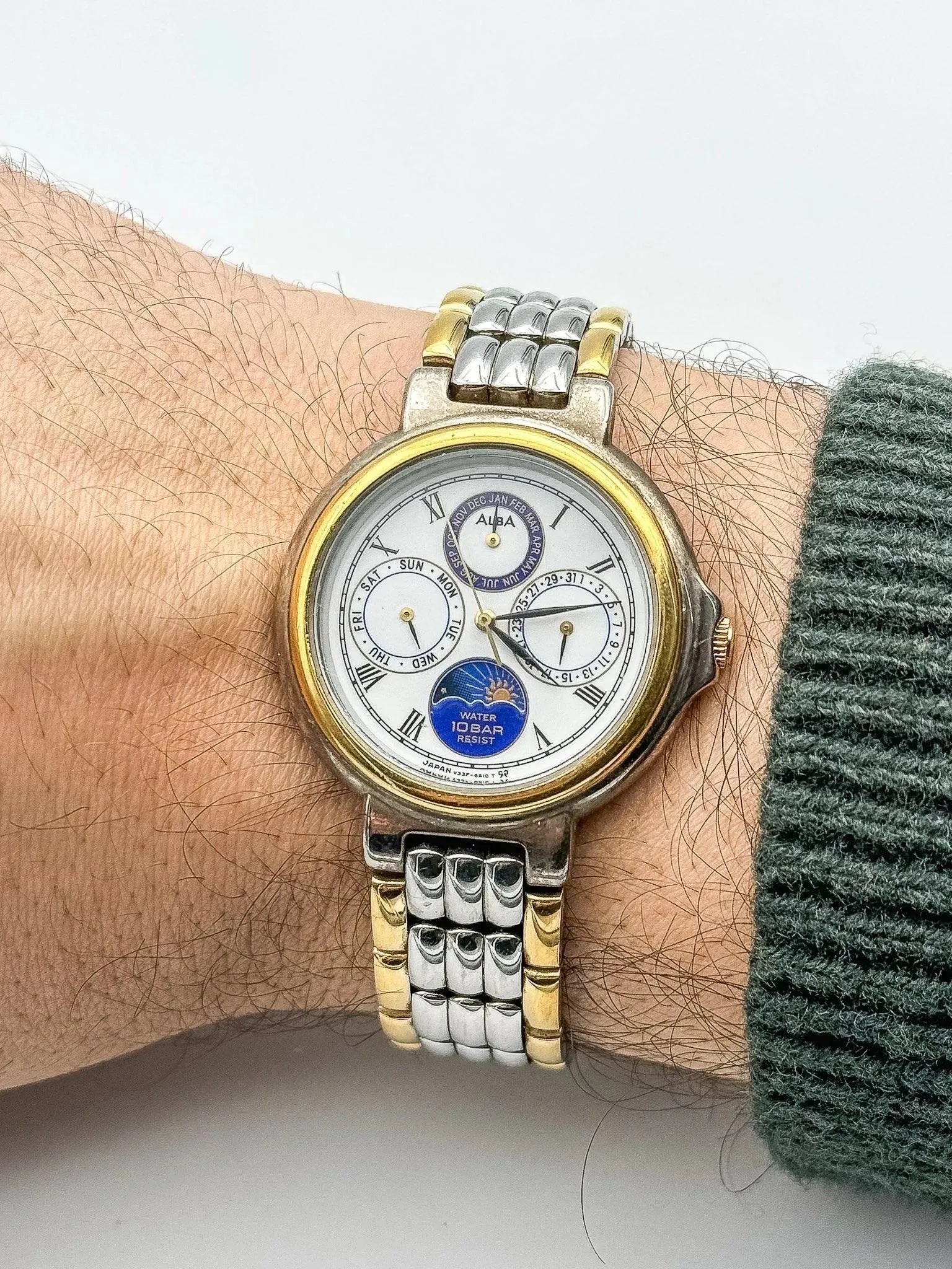 Alba by Seiko - Moonphase Triple Calendar - 1990s - Atelier Victor Paris - Vintage Watch Shop Dubai
