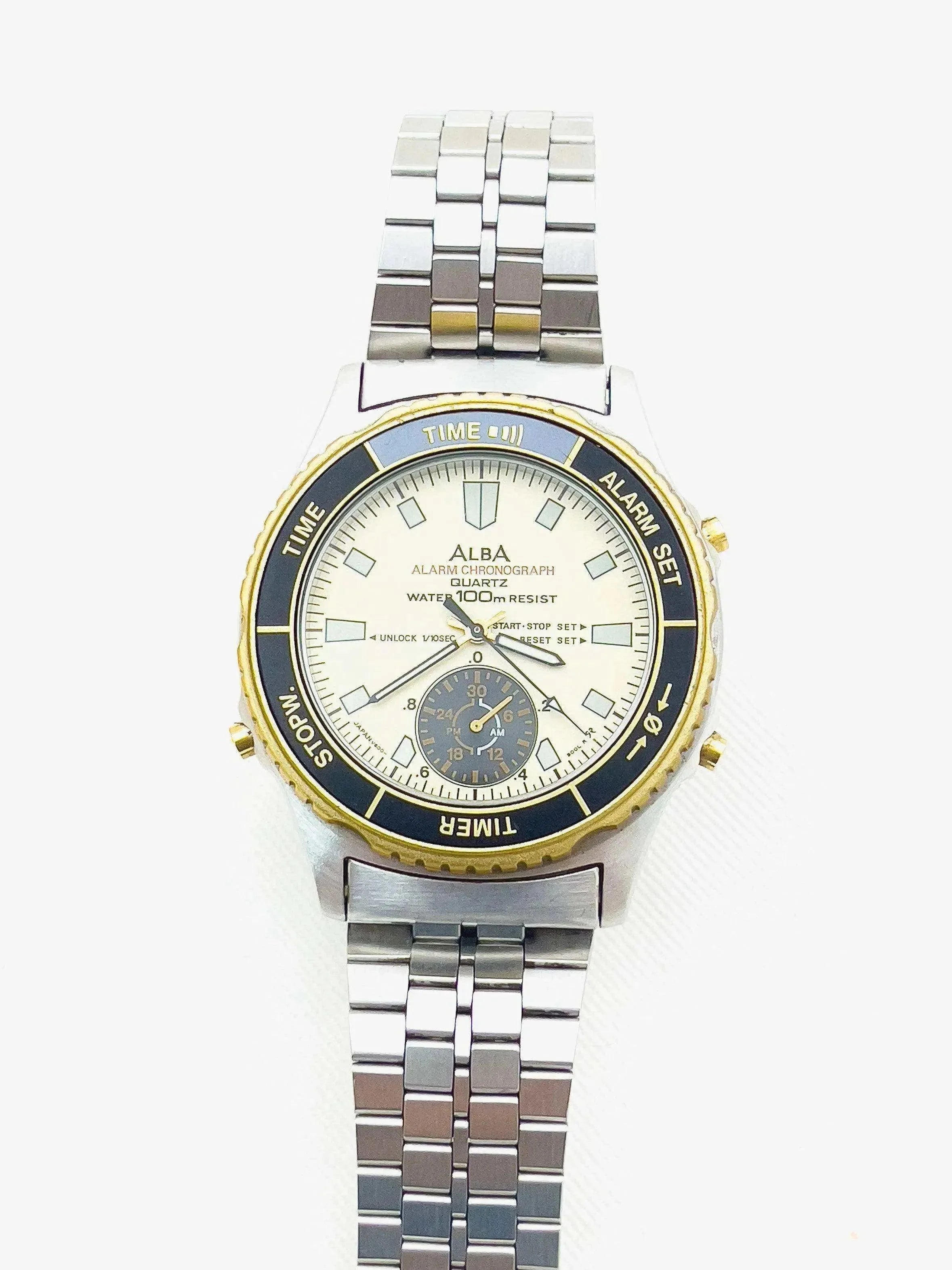 Alba Seiko - Alarm Chronograph Quartz - 1986 - Atelier Victor - Vintage  Shop