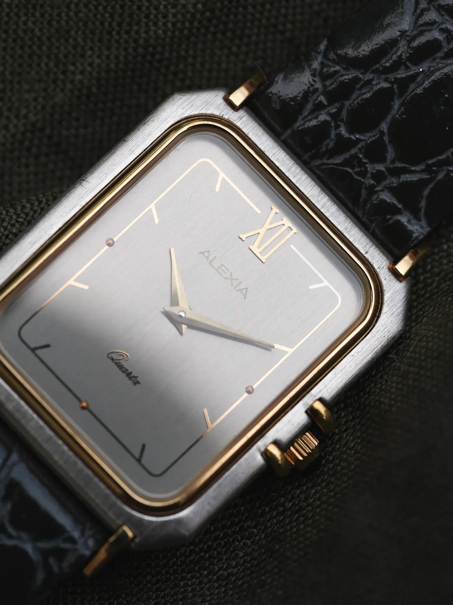 Alexia - Tank Acier Plaqué or Slim - NOS - 1980s - Atelier Victor