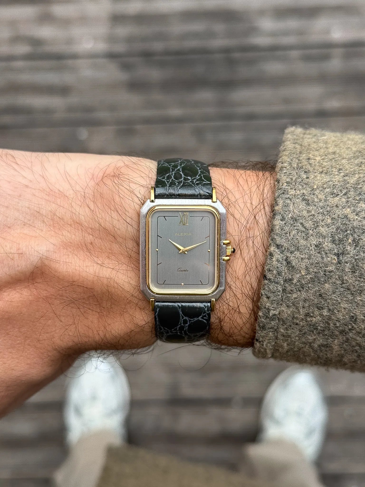 Alexia - Tank Acier Plaqué or Slim - NOS - 1980s - Atelier Victor