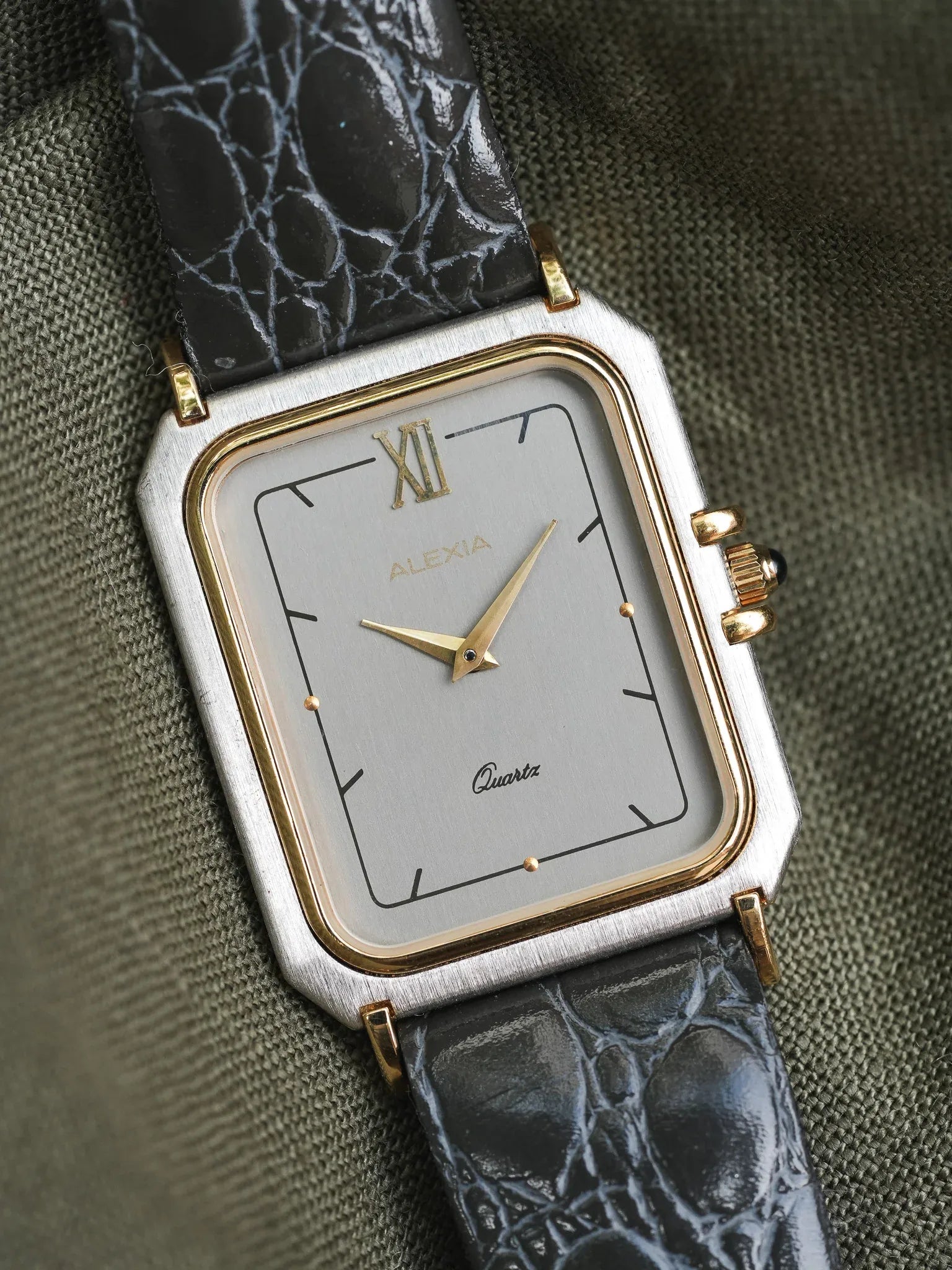 Alexia - Tank Acier Plaqué or Slim - NOS - 1980s - Atelier Victor