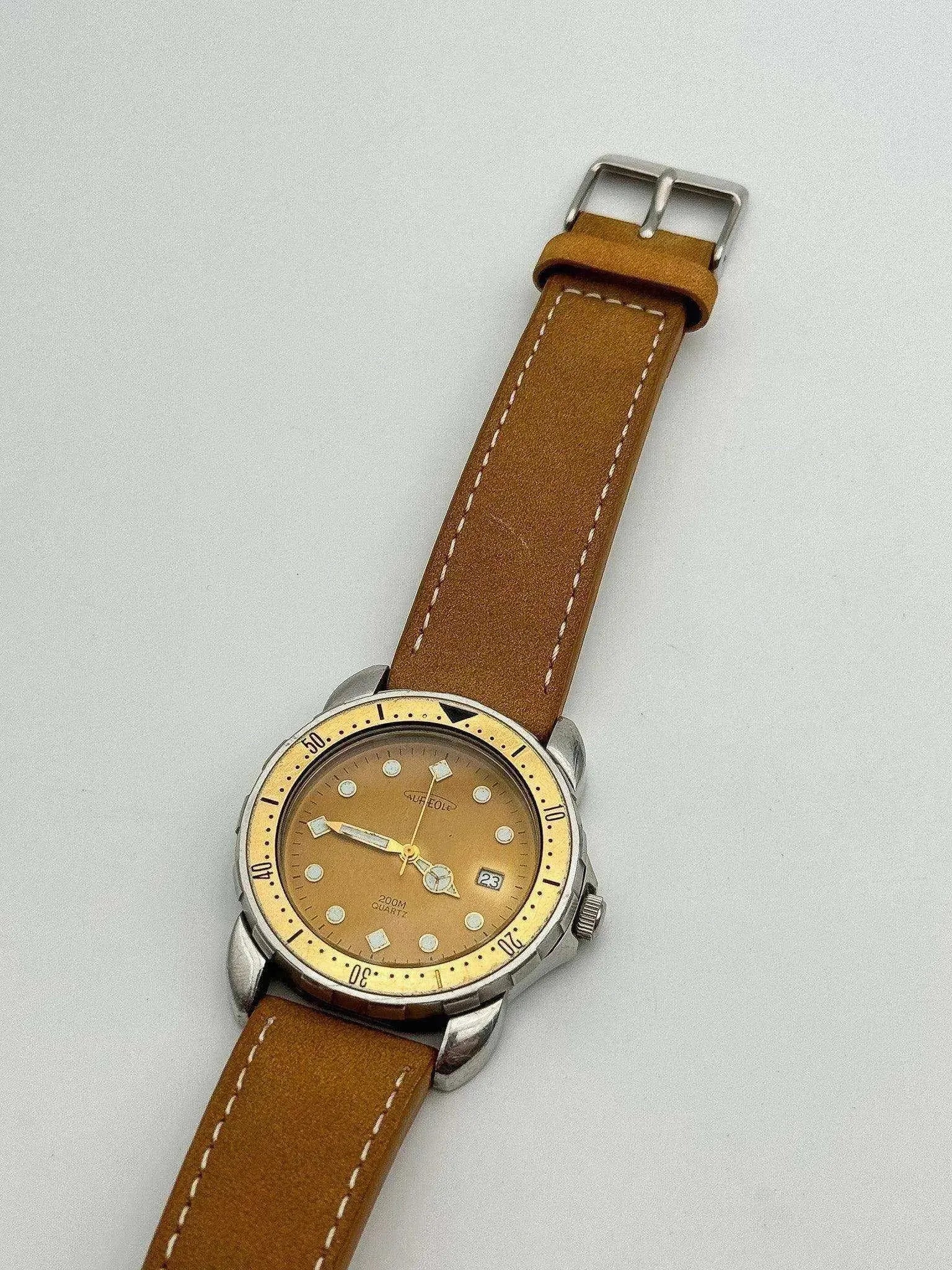 Aureole - Camel Date - 1990s - Atelier Victor Paris - Vintage Watch Shop Dubai