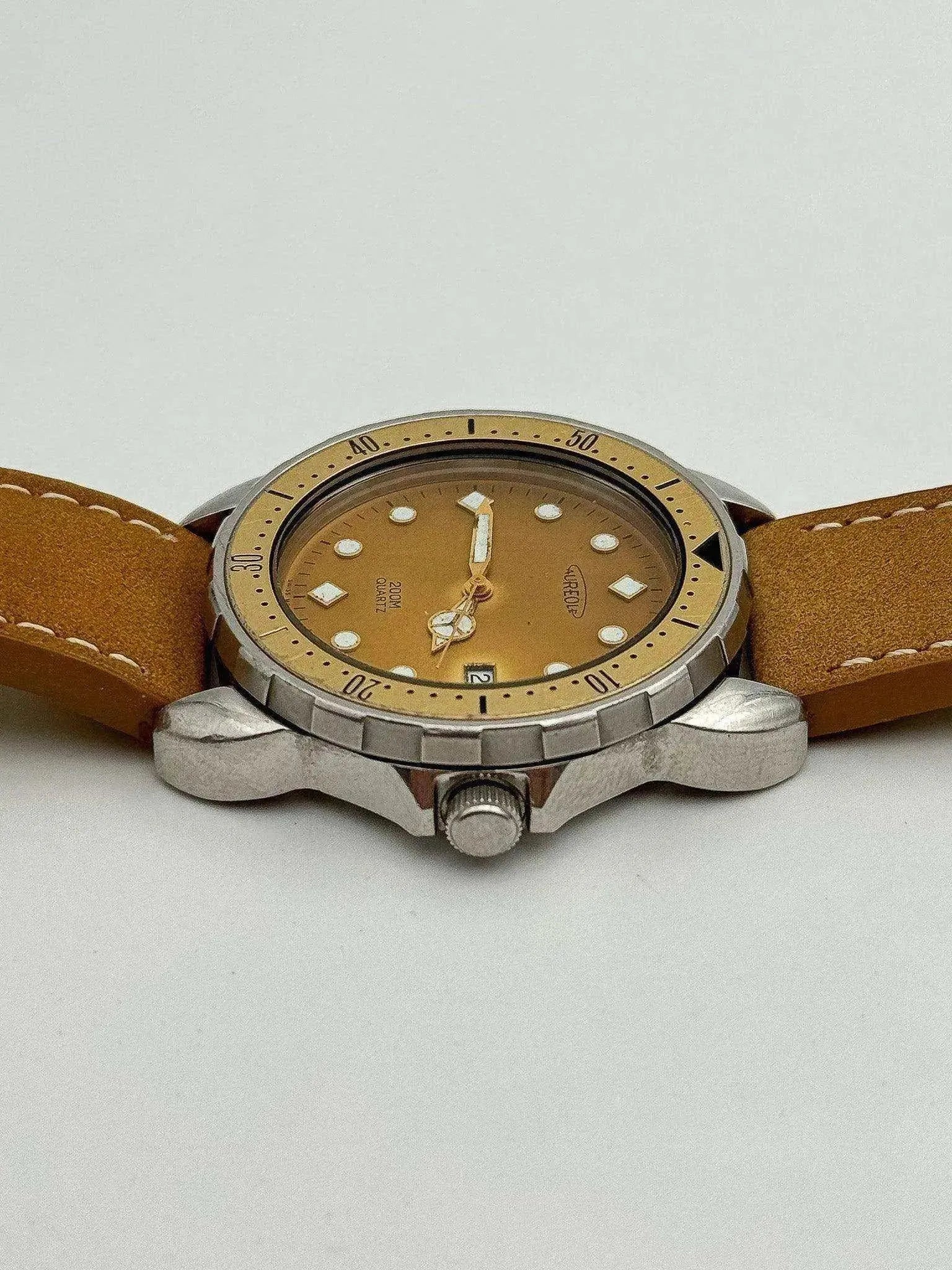 Aureole - Camel Date - 1990s - Atelier Victor Paris - Vintage Watch Shop Dubai