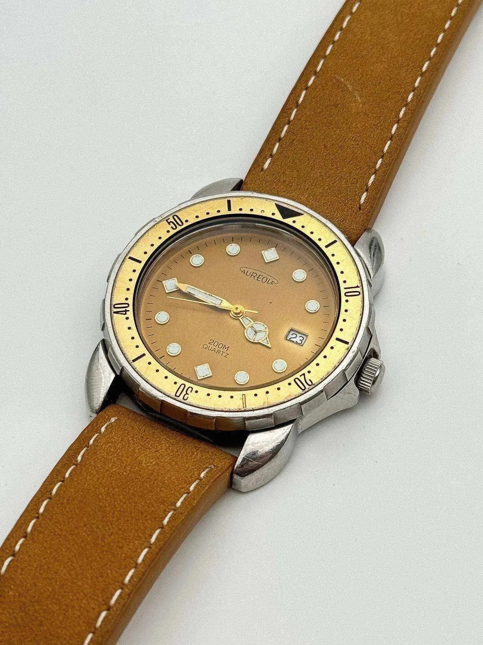 Aureole - Camel Date - 1990s - Atelier Victor Paris - Vintage Watch Shop Dubai