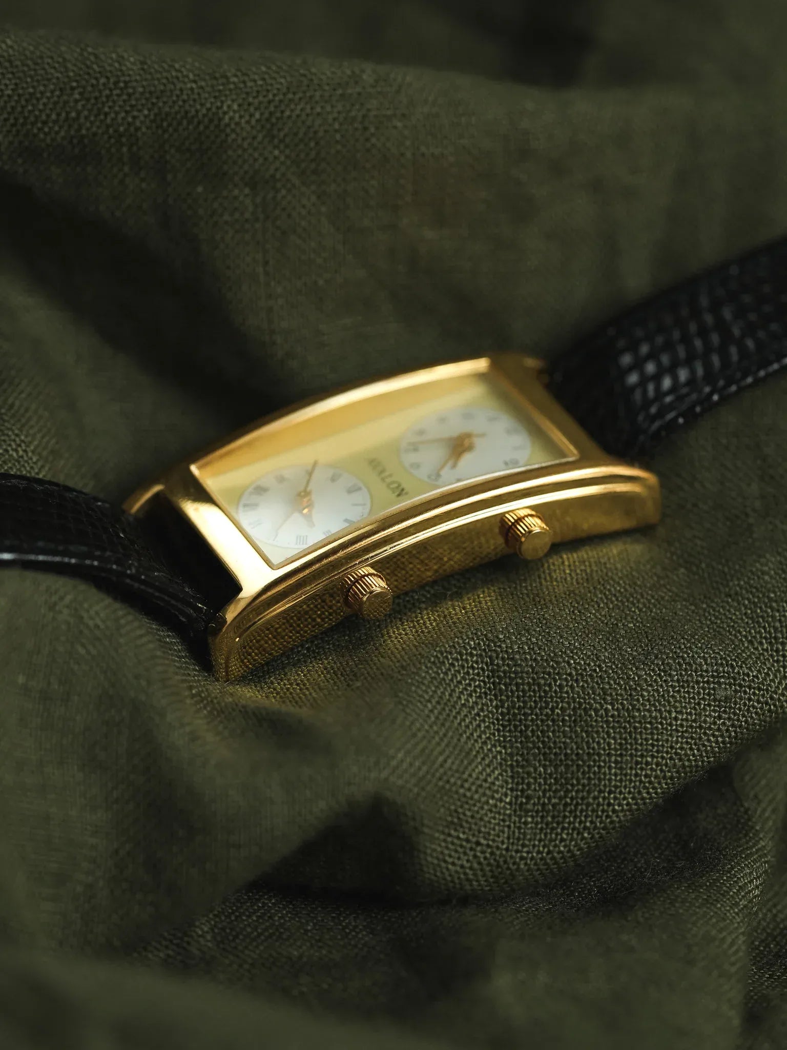 Avalon par Citizen - Double fuseaux horaires Deux mouvements Plaqué or - 1990s - Atelier Victor - Vintage  Shop