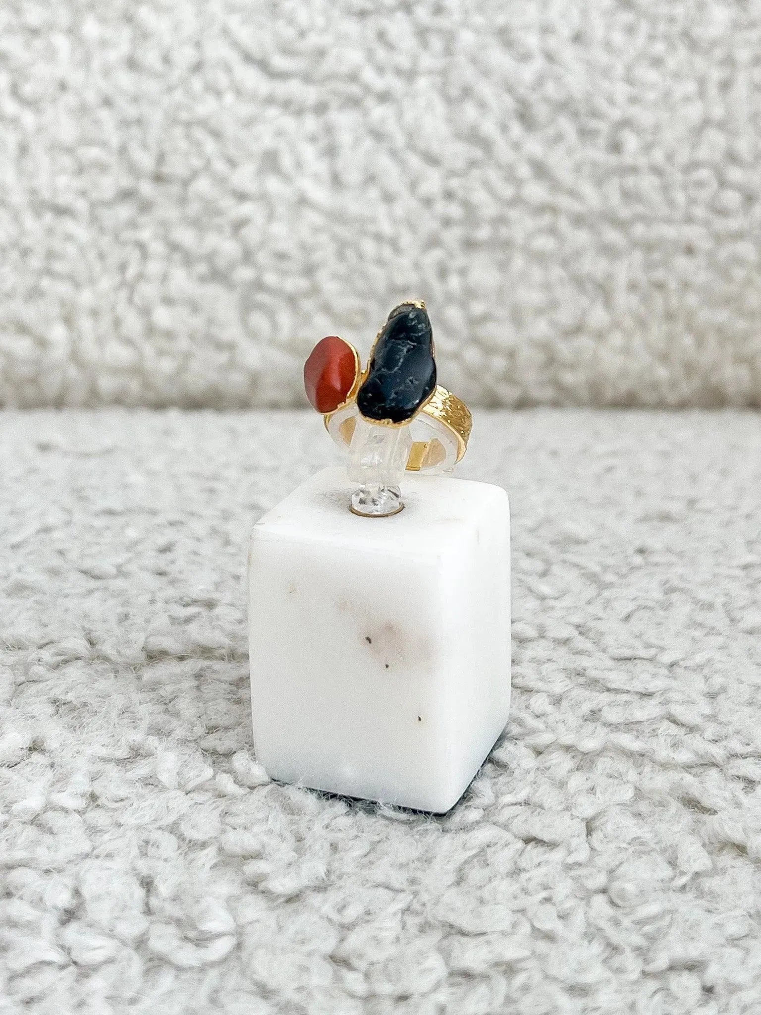 Bague Double - Jaspet et Tourmaline - Atelier Victor Paris - Vintage Watch Shop Dubai