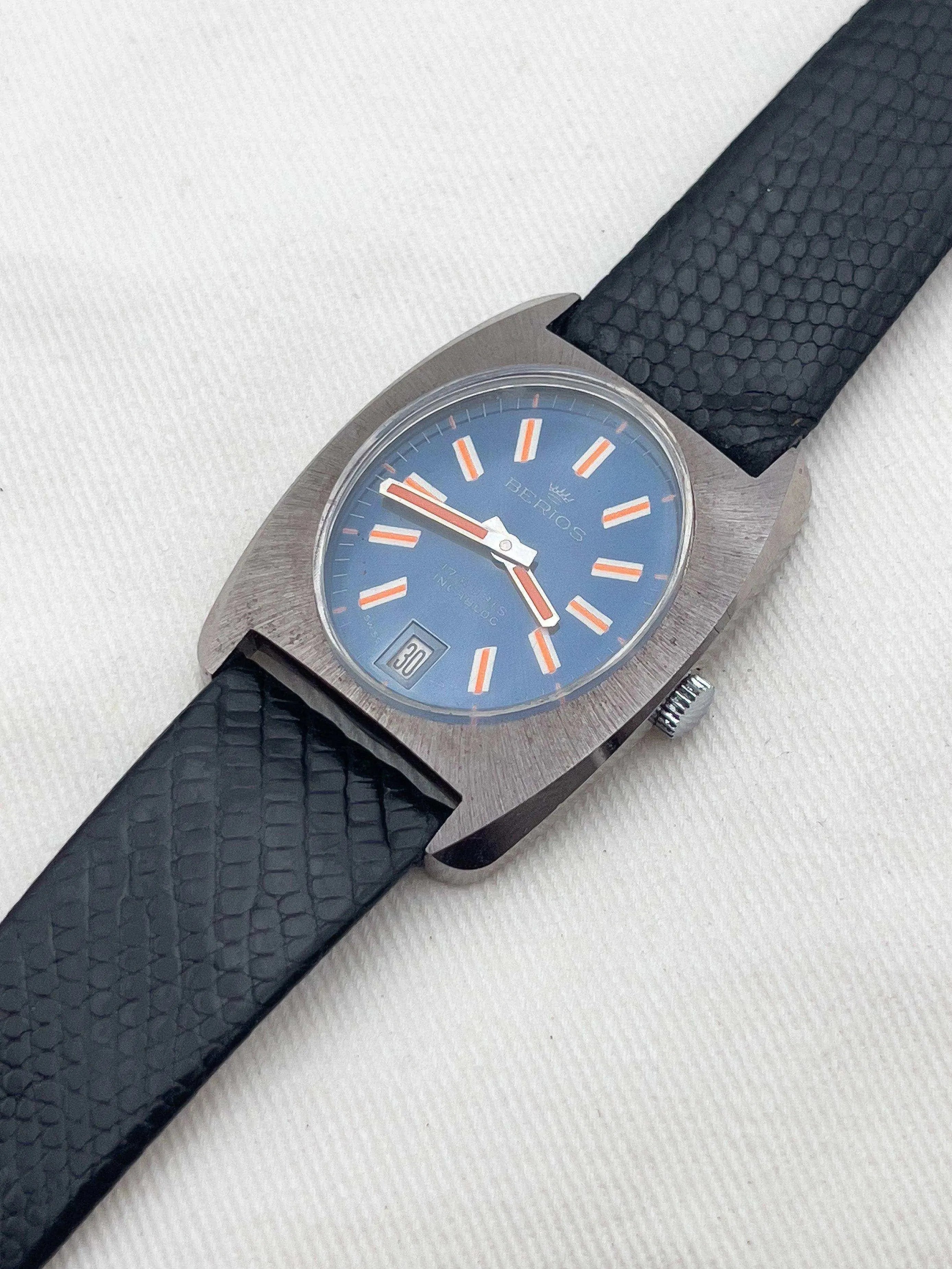 Berios - Blue Orange - 1980s - Atelier Victor Paris - Vintage Watch Shop Dubai