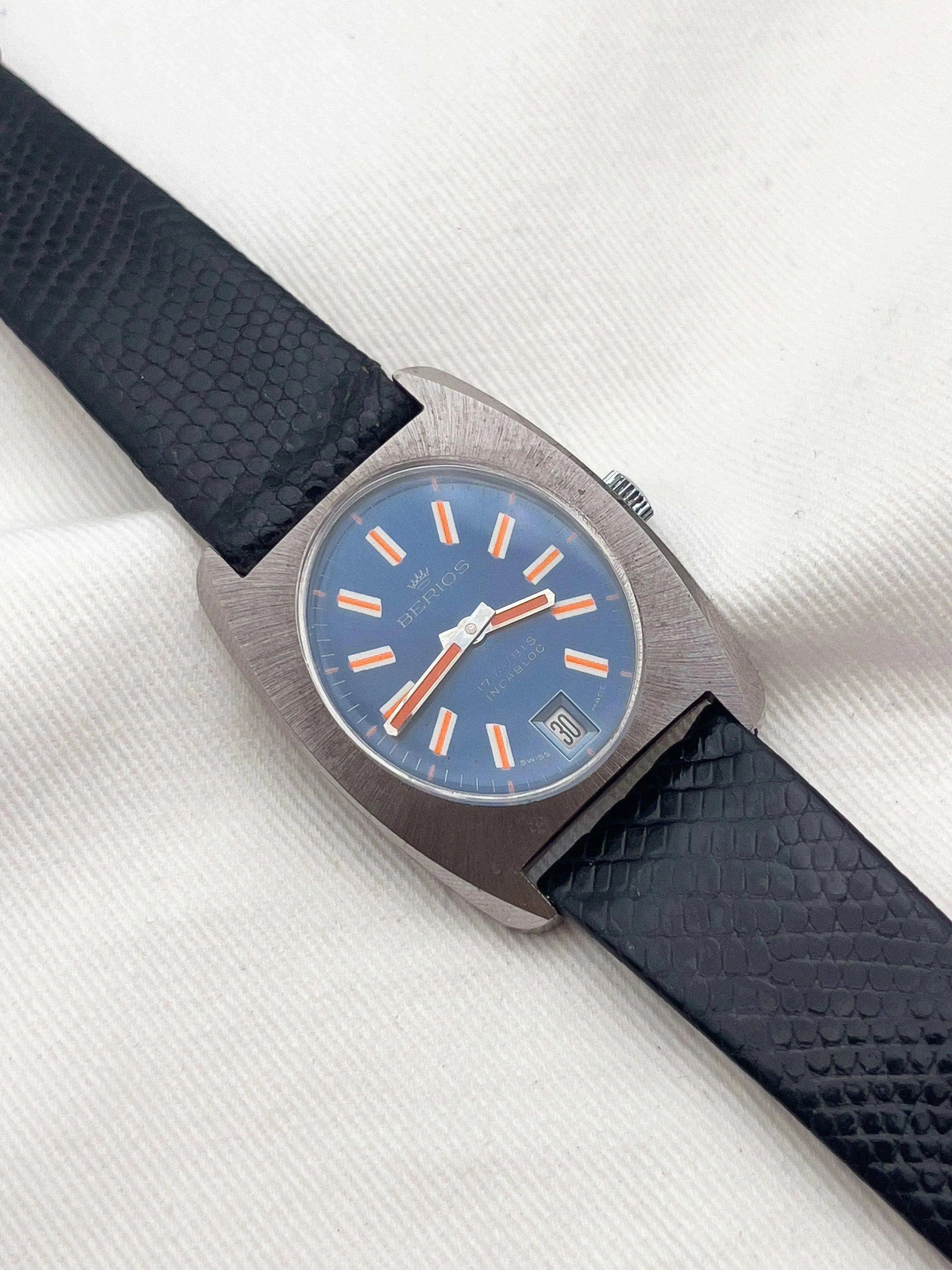 Berios - Blue Orange - 1980s - Atelier Victor Paris - Vintage Watch Shop Dubai