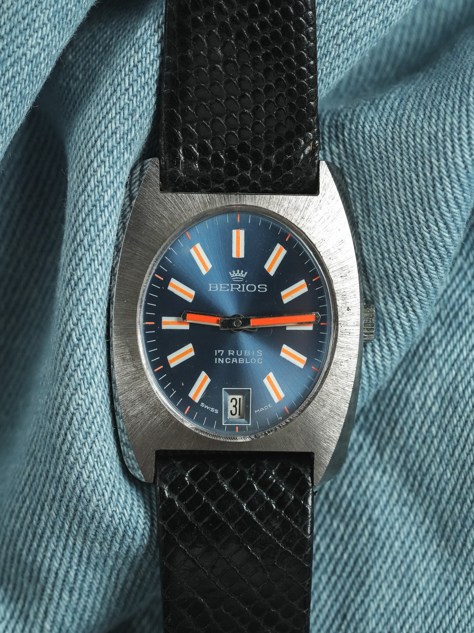 Berios - Tonneau Blue Orange - NOS - 1980s - Atelier Victor - Vintage  Shop