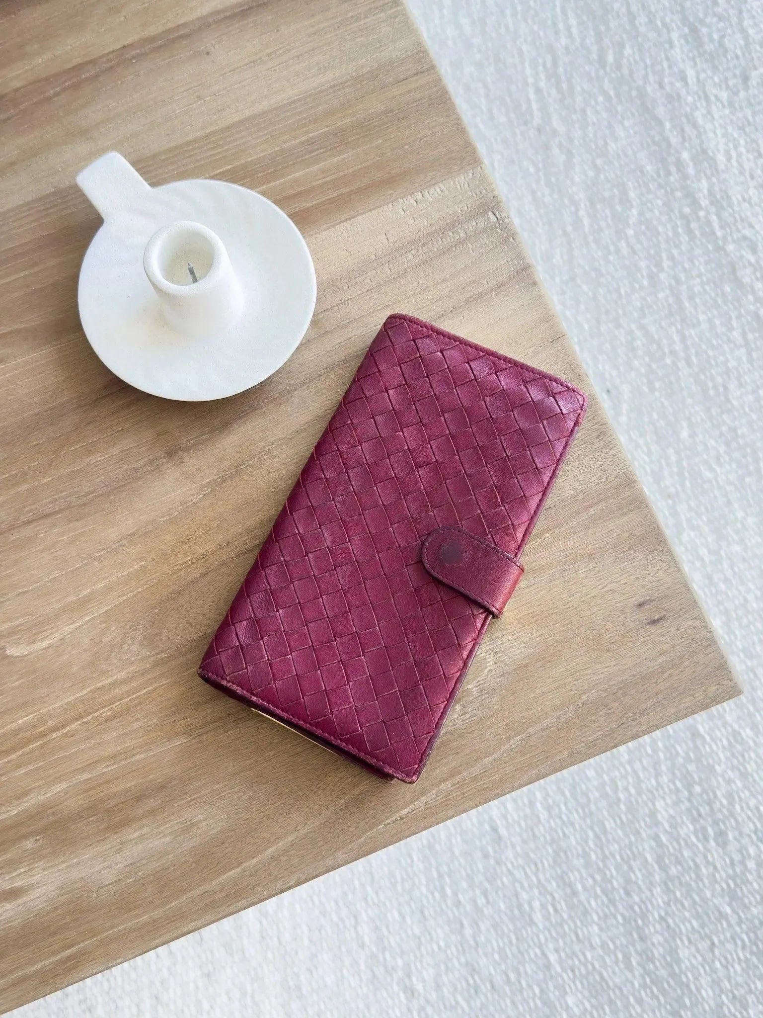 Bottega Veneta - Portefeuille Cuir Bordeaux - Atelier Victor Paris - Vintage Watch Shop Dubai
