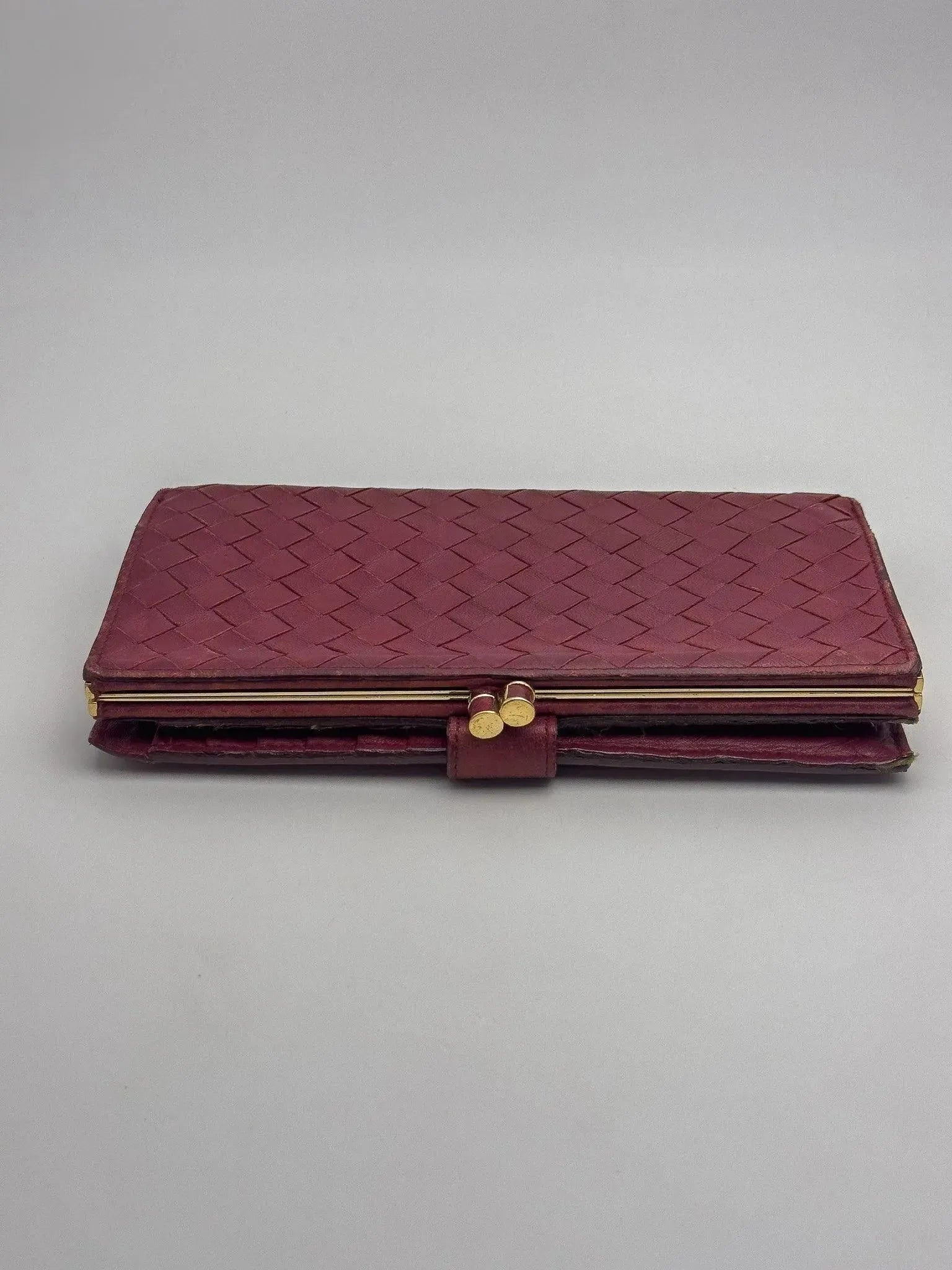 Bottega Veneta - Portefeuille Cuir Bordeaux - Atelier Victor - Vintage  Shop