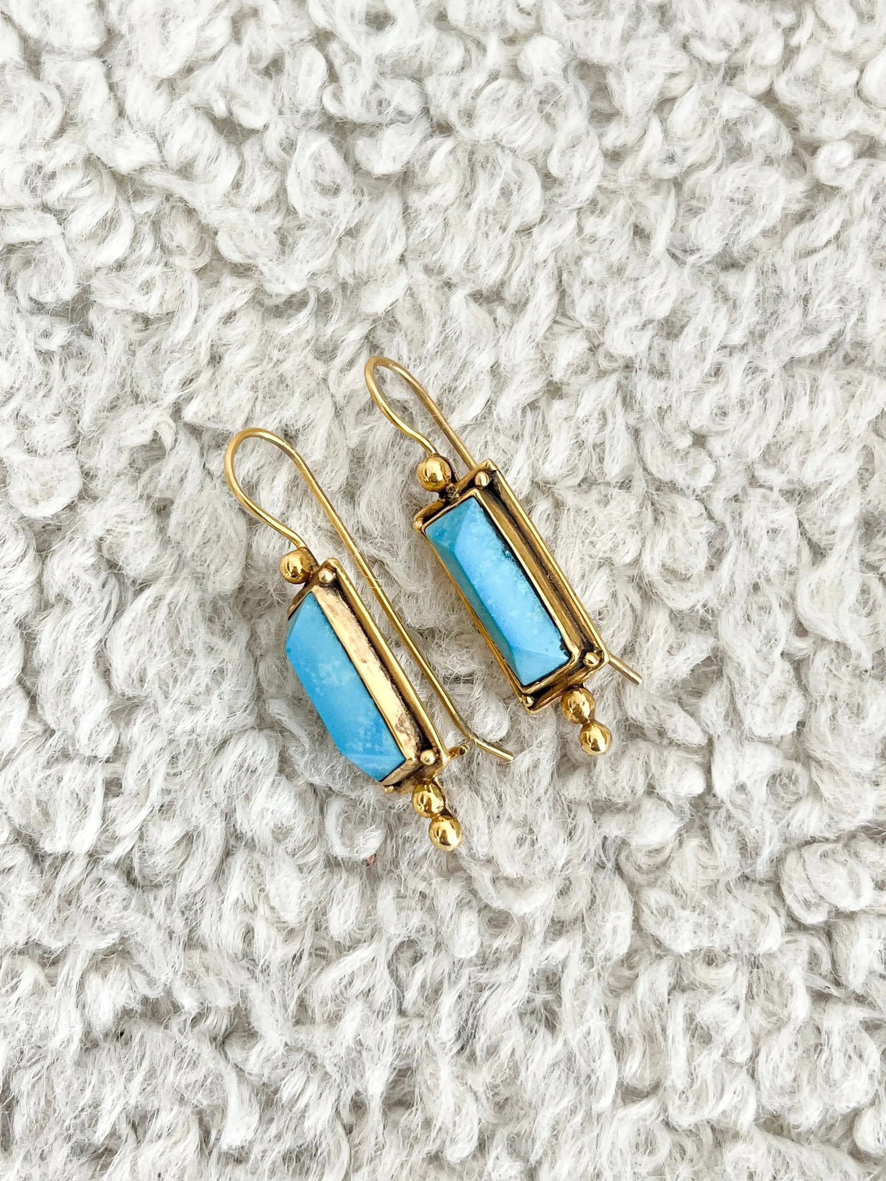 Boucles d’oreilles - Vermeil Turquoise - Atelier Victor - Vintage  Shop