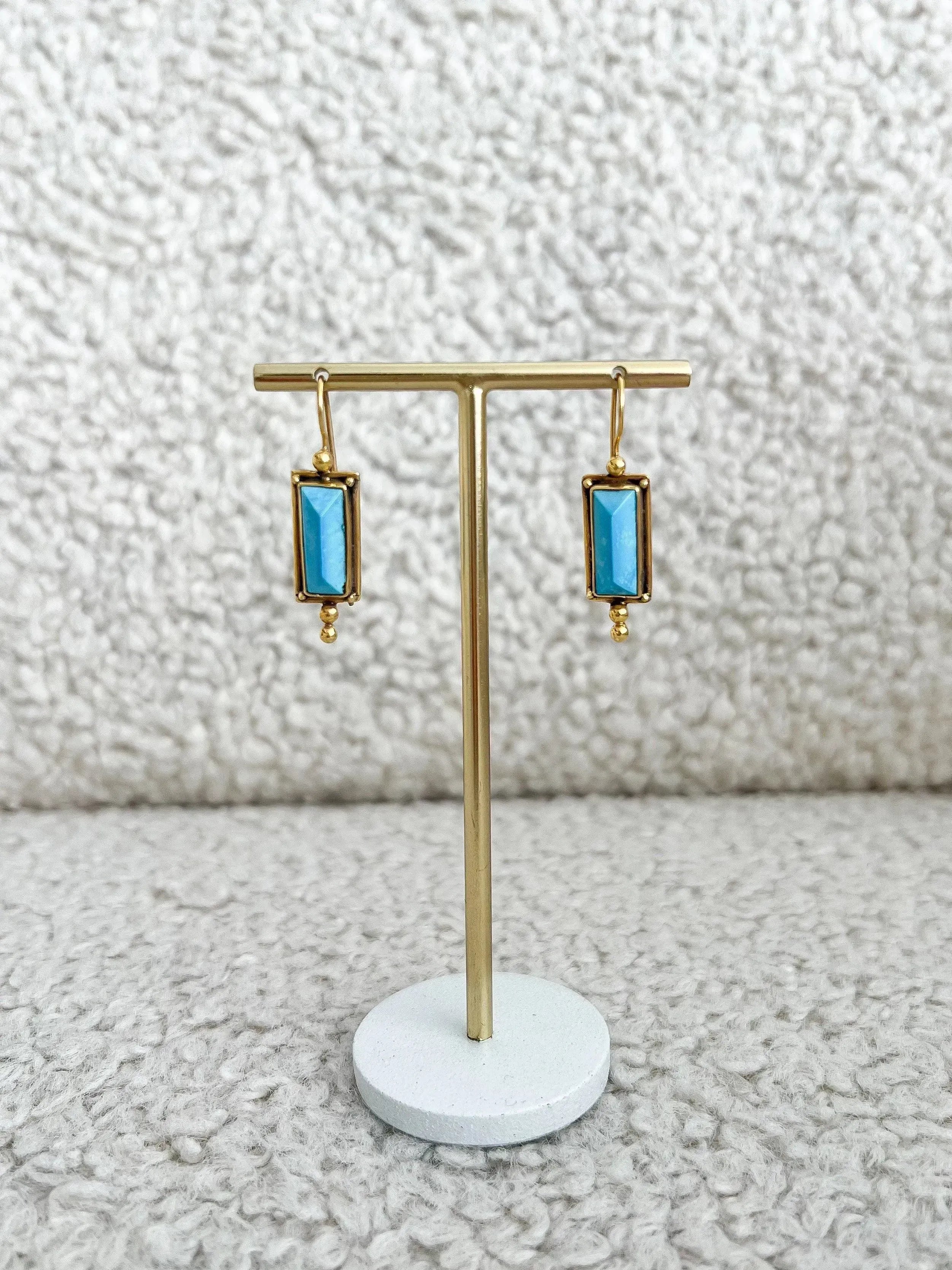 Boucles d’oreilles - Vermeil Turquoise Baguette - Atelier Victor
