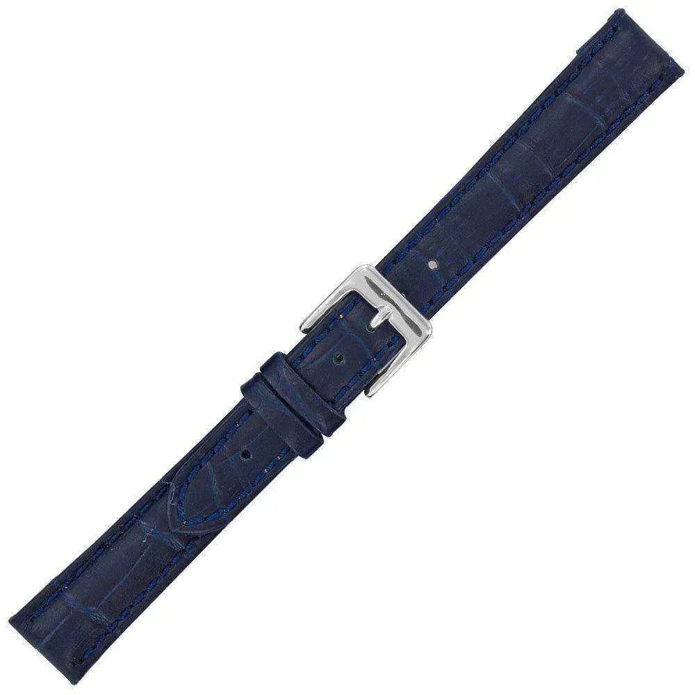 Bracelet de montre Bleu marine - Cuir effet alligator - Atelier Victor - Vintage  Shop