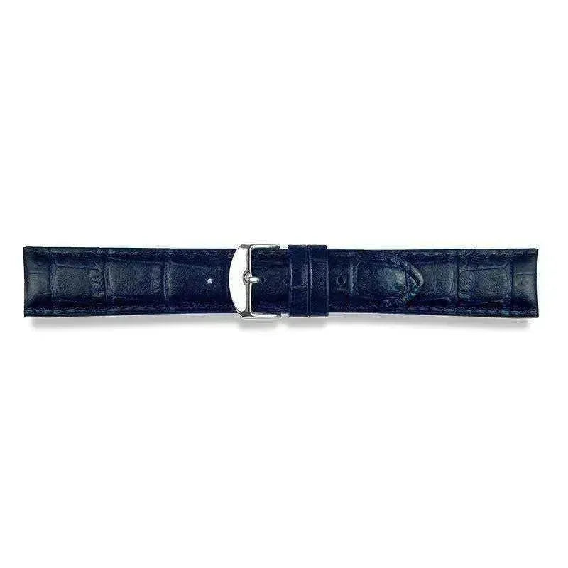 Bracelet de montre bleu marine - Cuir effet crocodile - Atelier Victor - Vintage  Shop