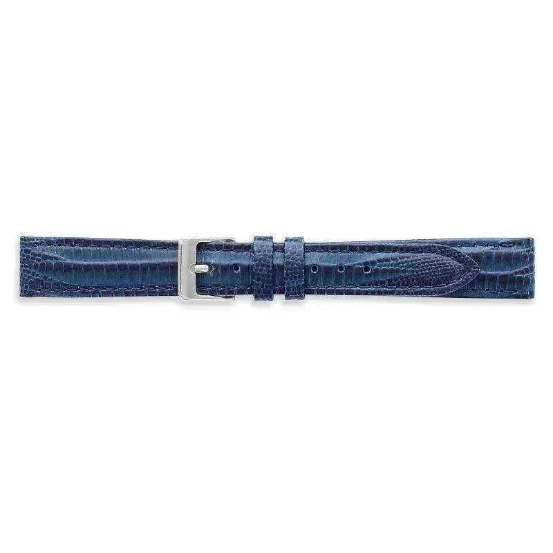 Bracelet de montre Bleu marine - Cuir effet lézard - Atelier Victor - Vintage  Shop