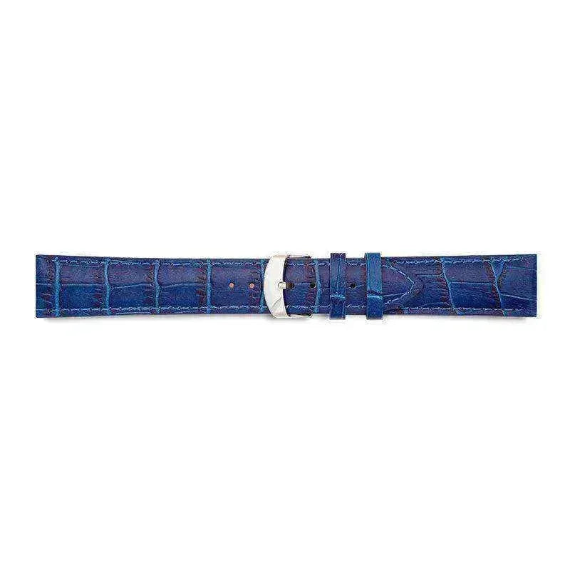 Bracelet de montre Bleu Roi - Cuir façon alligator - Atelier Victor Paris - Vintage Watch Shop Dubai
