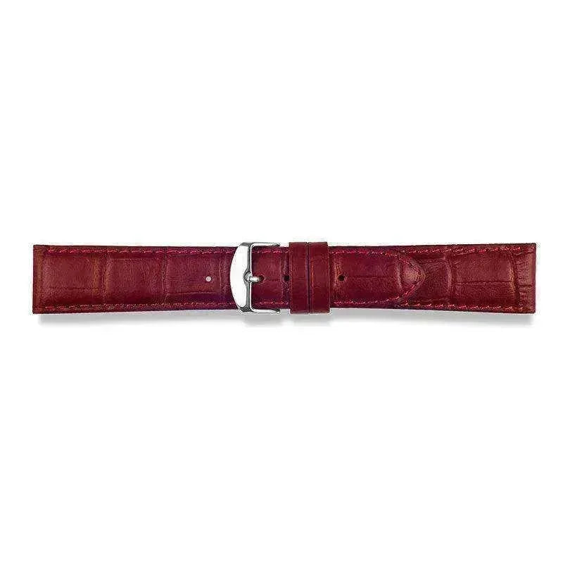 Bracelet de montre Bordeaux - Cuir effet crocodile - Atelier Victor