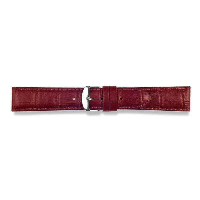 Bracelet de montre Bordeaux - Cuir effet crocodile - Atelier Victor Paris - Vintage Watch Shop Dubai