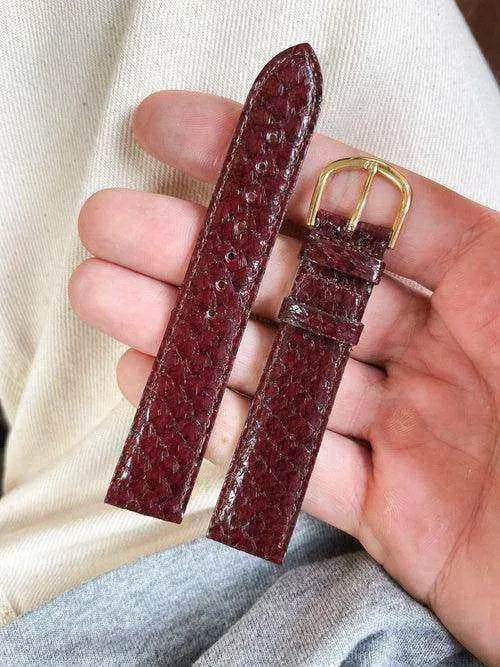 Bracelet de montre bordeaux - Cuir Saumon - Atelier Victor Paris - Vintage Watch Shop Dubai