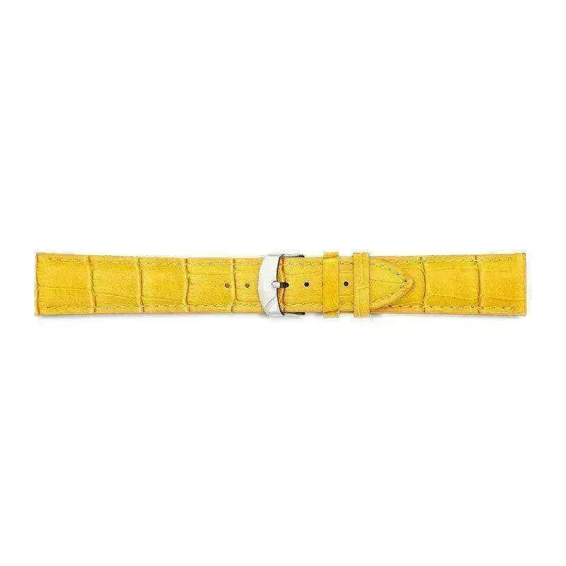 Bracelet de montre Jaune - Cuir effet crocodile - Atelier Victor