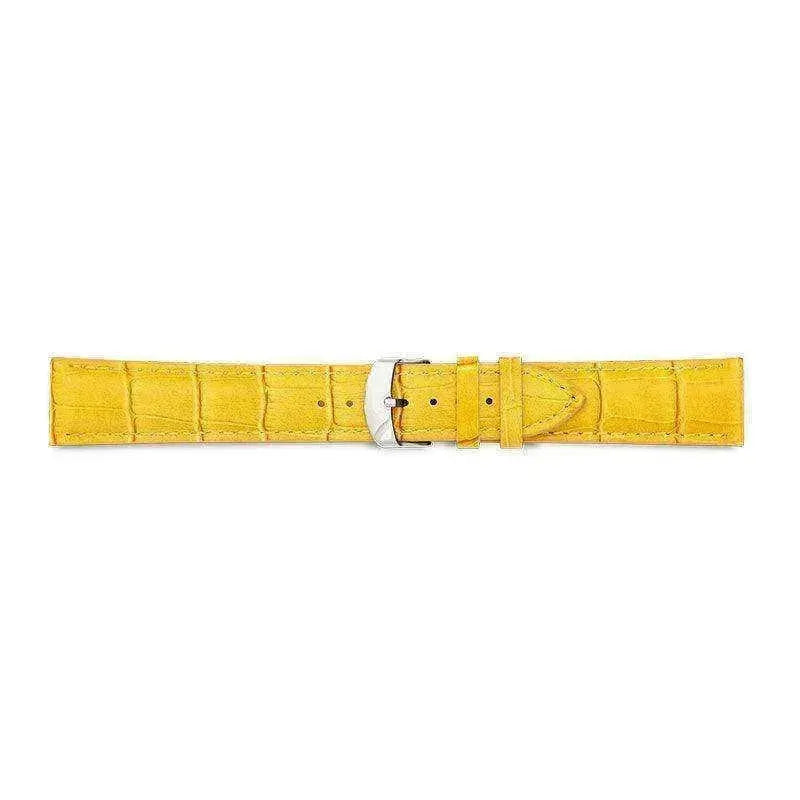 Bracelet de montre Jaune - Cuir effet crocodile - Atelier Victor - Vintage  Shop