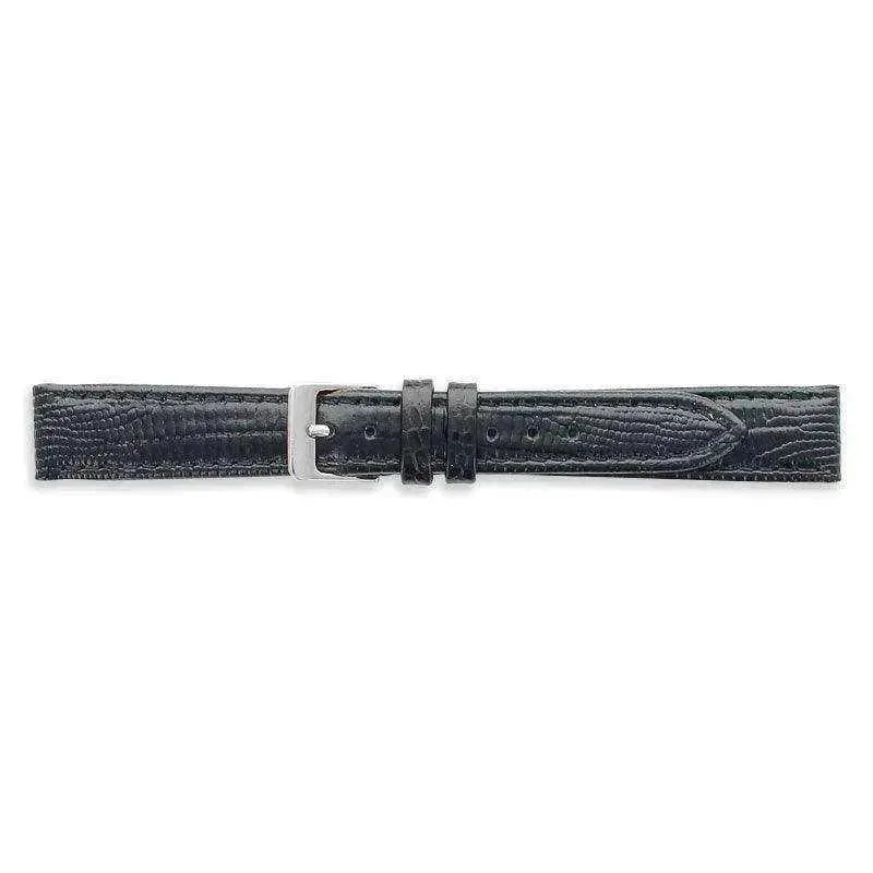Bracelet de montre Noir - Cuir effet lézard - Atelier Victor Paris - Vintage Watch Shop Dubai