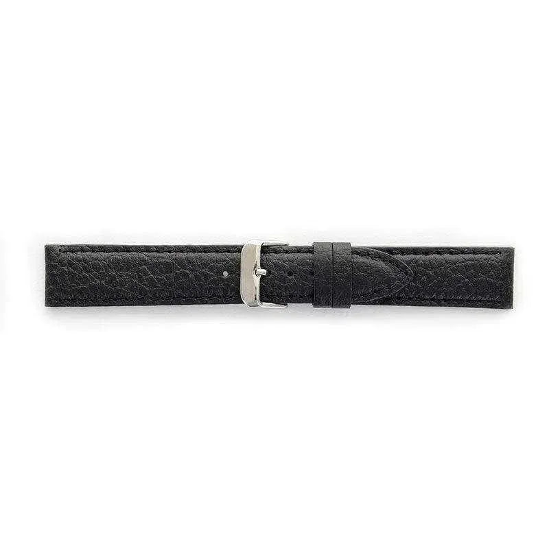 Bracelet de montre noir - Cuir grainé classique - Atelier Victor Paris - Vintage Watch Shop Dubai