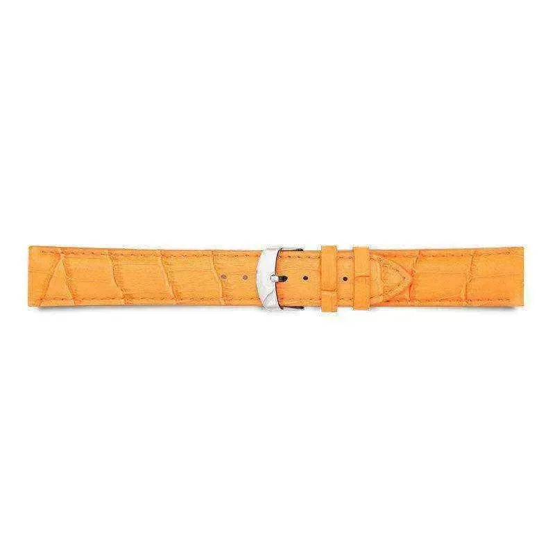 Bracelet de montre Orange clair - Cuir façon alligator - Atelier Victor - Vintage  Shop