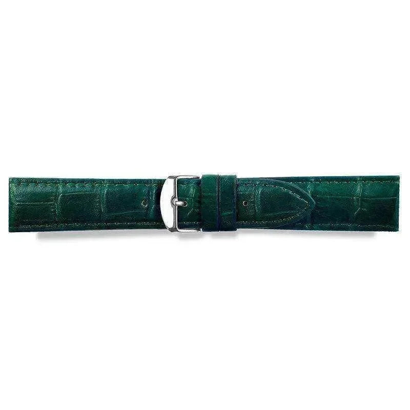 Bracelet de montre Vert bouteille - Cuir effet crocodile - Atelier Victor - Vintage  Shop