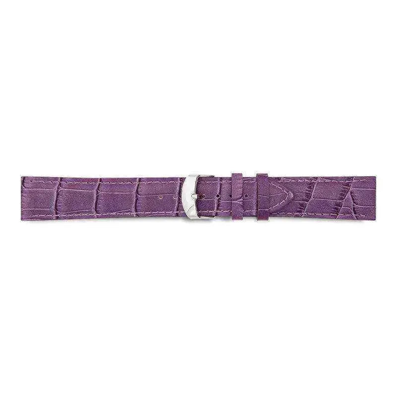 Bracelet de montre Violet - Cuir effet alligator - Atelier Victor