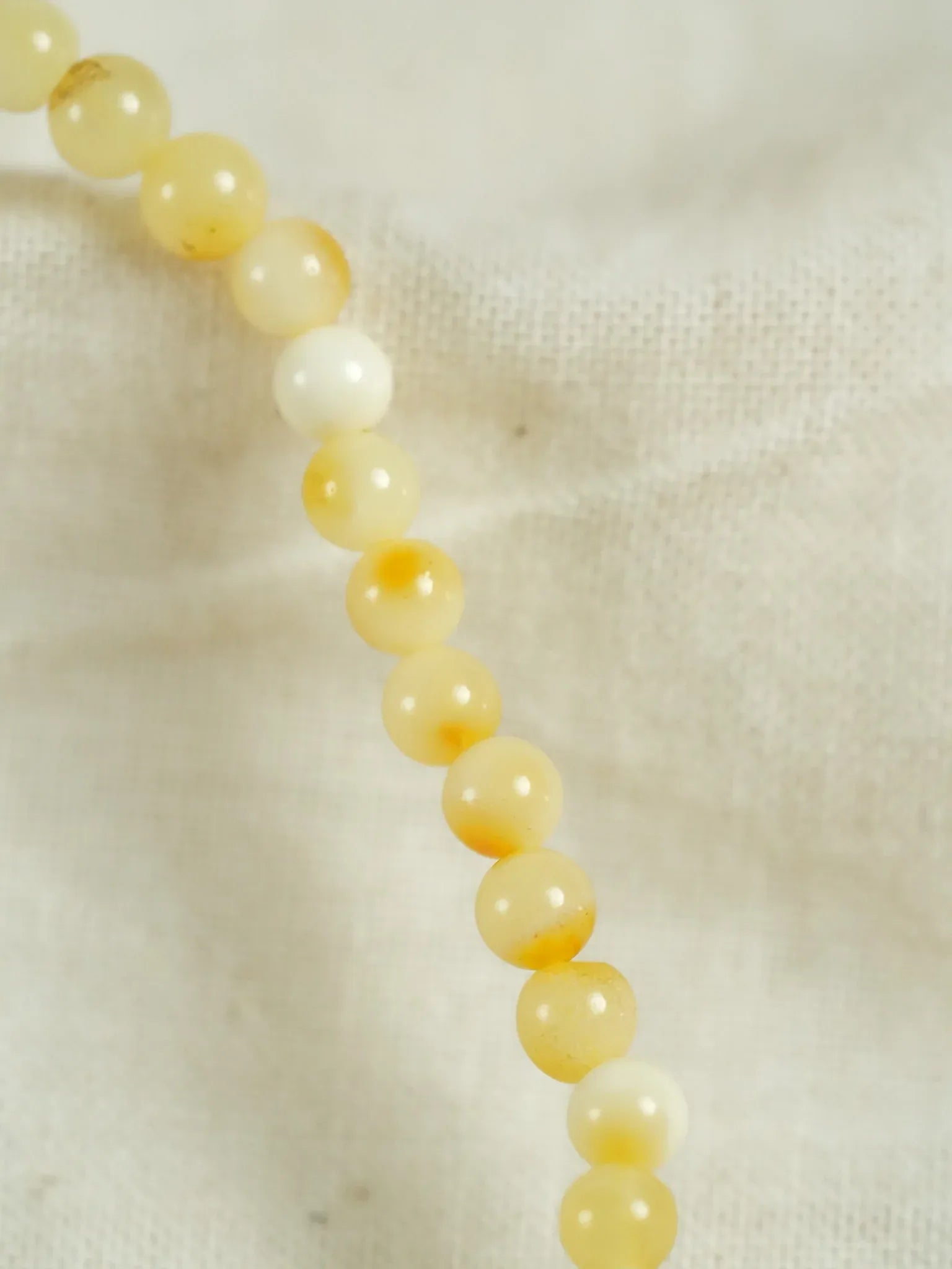 Bracelet en Ambre Baltique naturel - Rondes fines Jaune clair - Atelier Victor