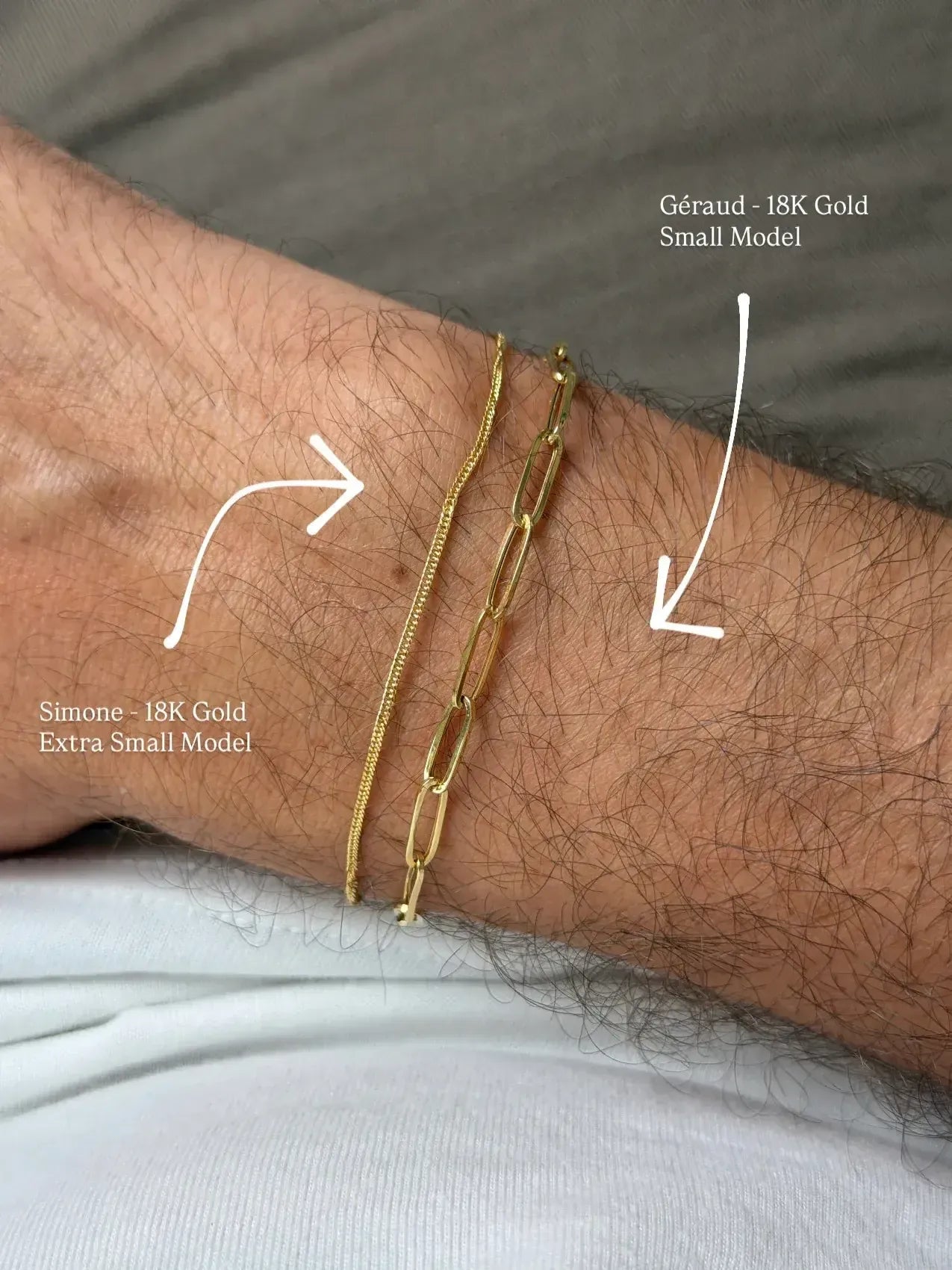 Bracelet or jaune 18k - Géraud - Moyen Modèle - Atelier Victor
