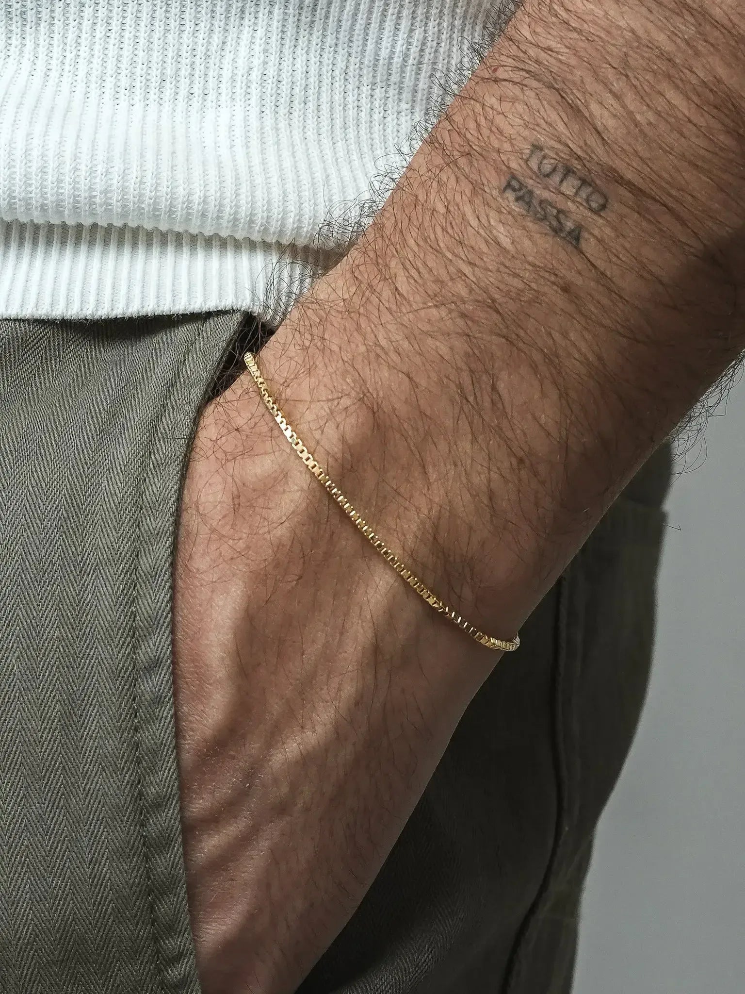 Bracelet Or jaune 18k - Hector - Moyen Modèle