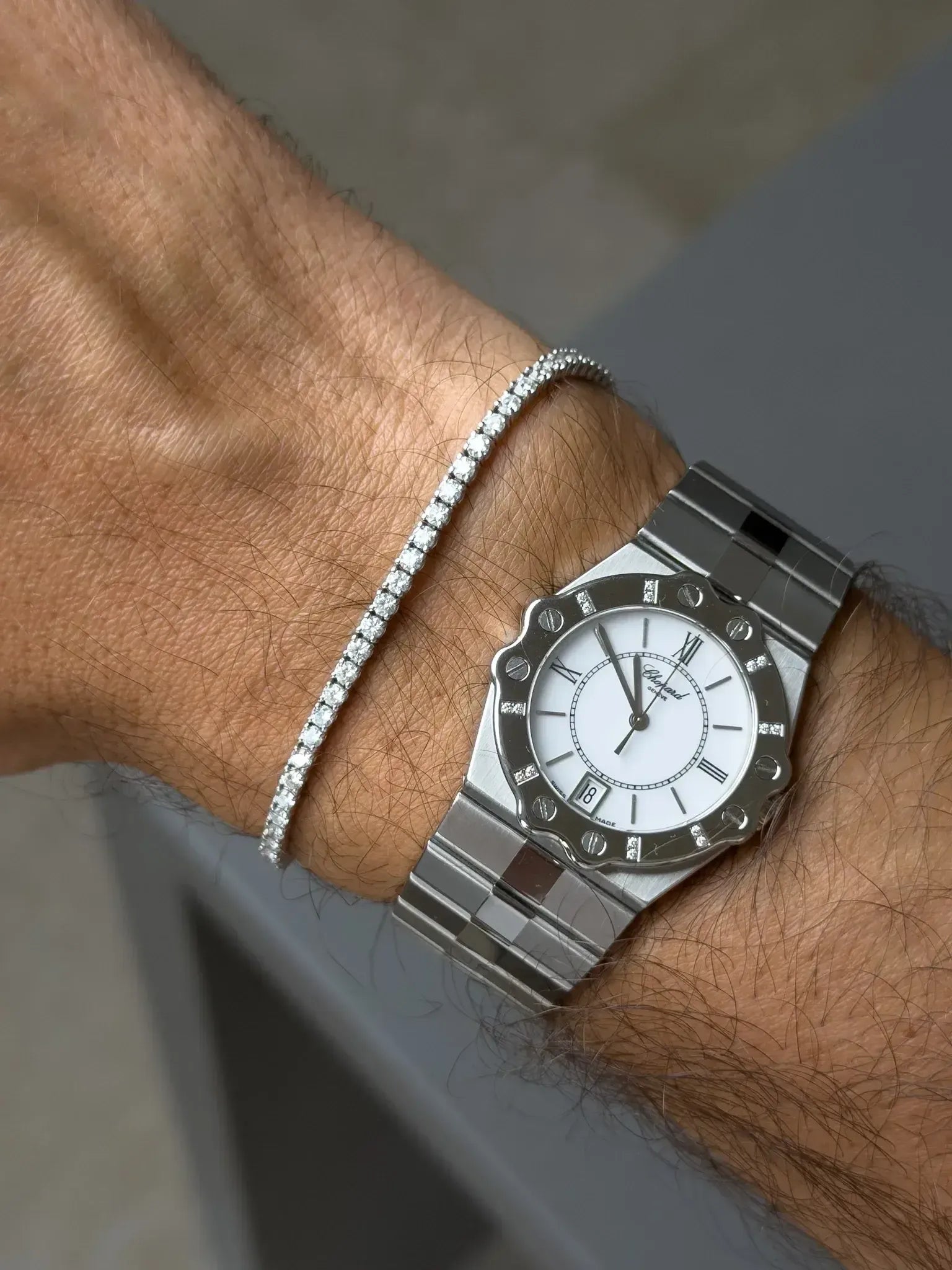 Bracelet Tennis Diamant 3 Carats - Or Blanc (Neuf) - Atelier Victor