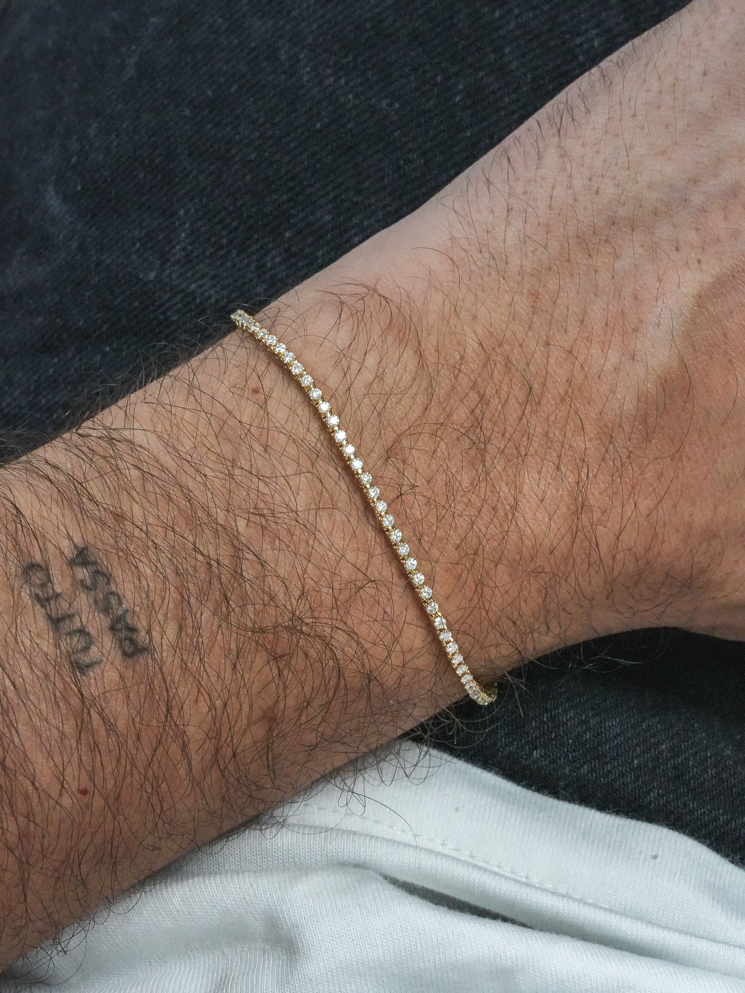 Bracelet Tennis Marcel - Diamant & Or Jaune - Moyen Modèle - Atelier Victor