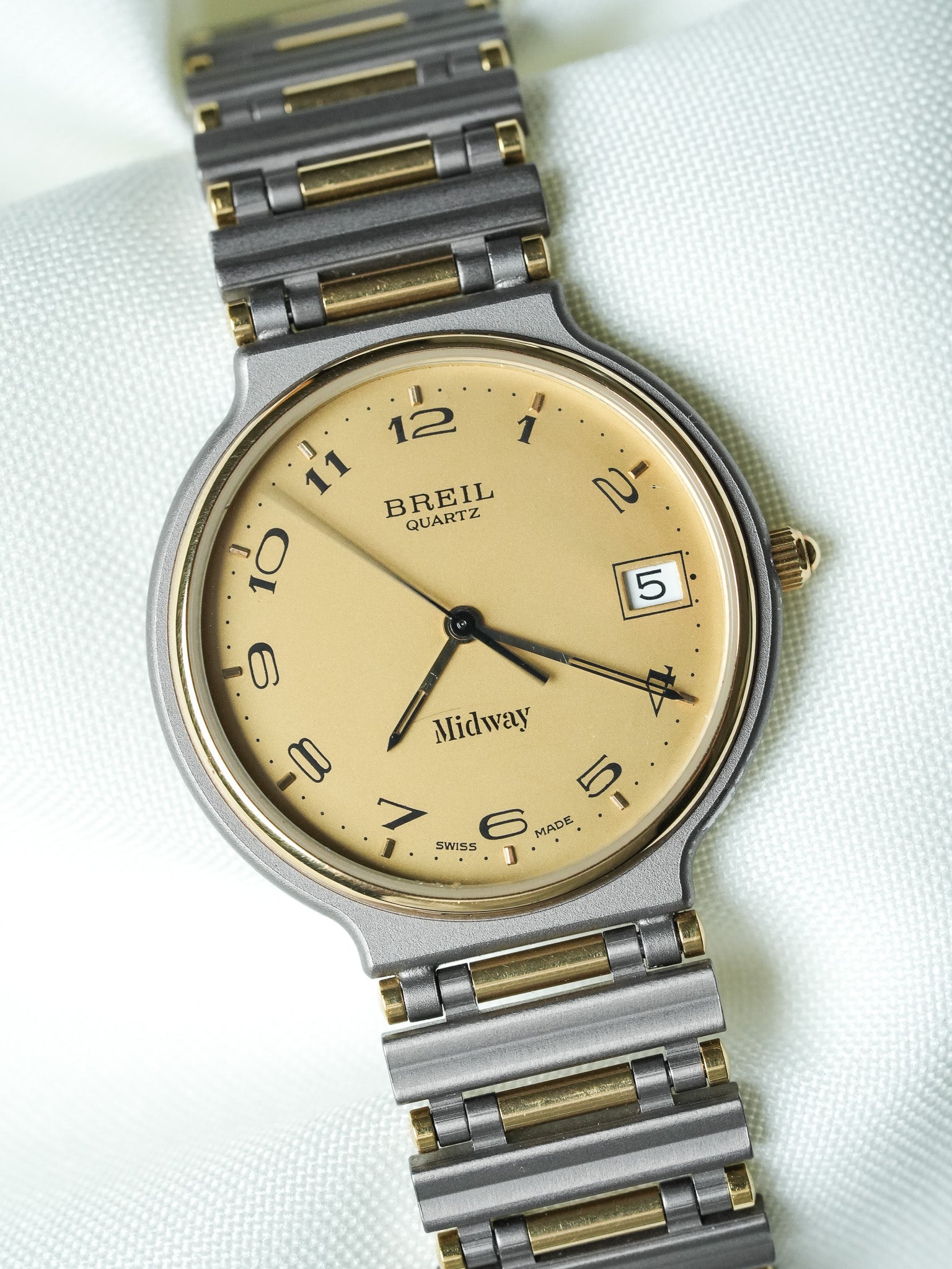 Breil - 灰色哑光金表盘 - 库存全新 - 1990s 