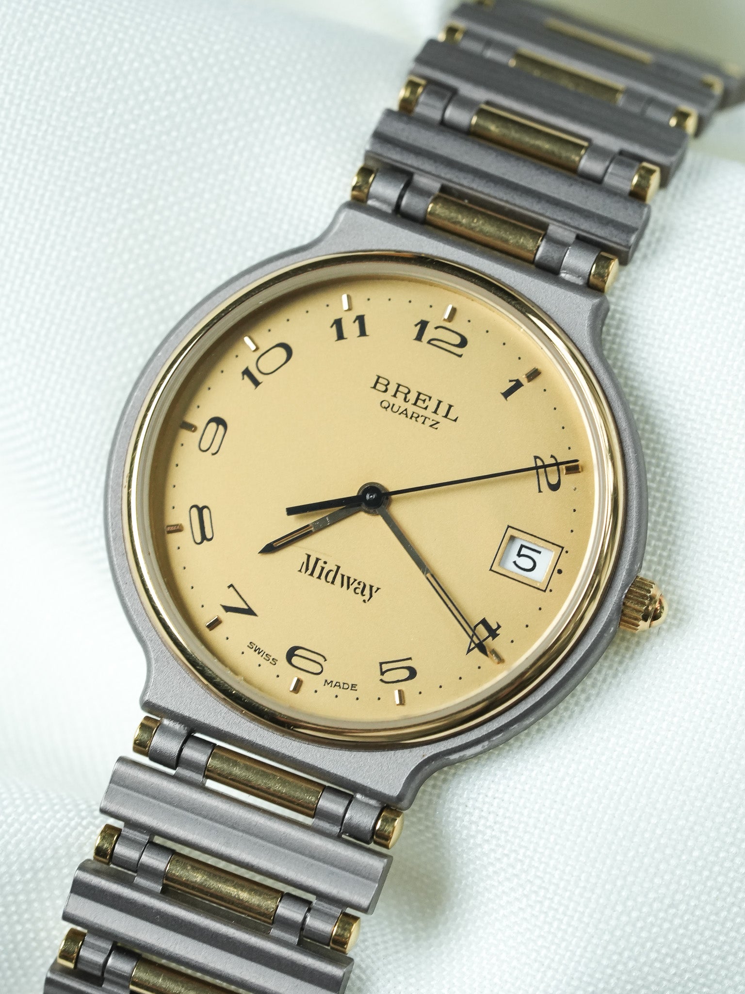 Breil - 灰色哑光金表盘 - 库存全新 - 1990s 