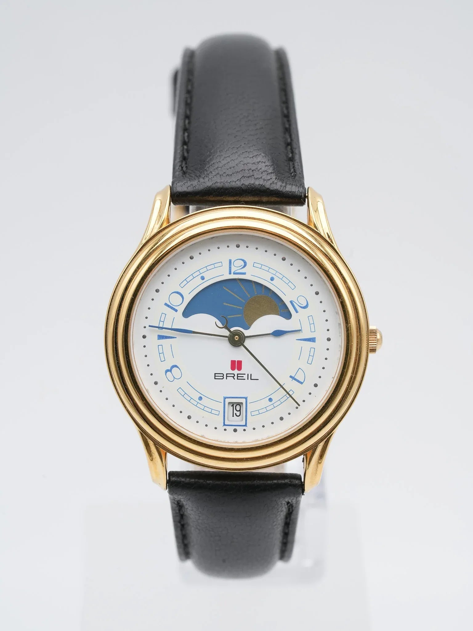 Breil - Phase de Lune Plaqué or - NOS - 1980s - Atelier Victor