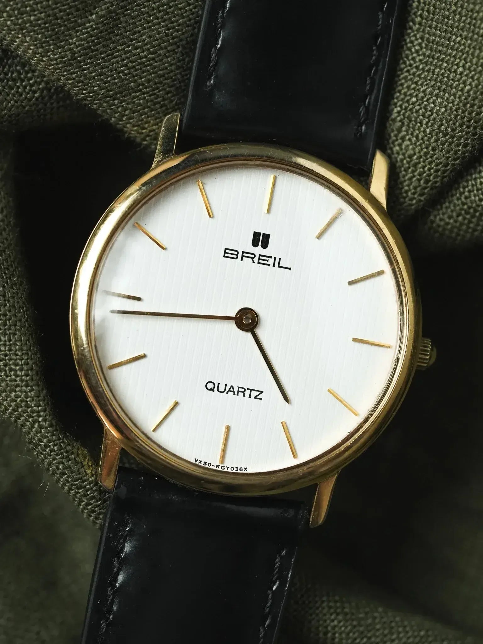 Vintage Breil ladies gold tone dress watch NEW BATTERY Spectacular Vintage 1990 main image 2