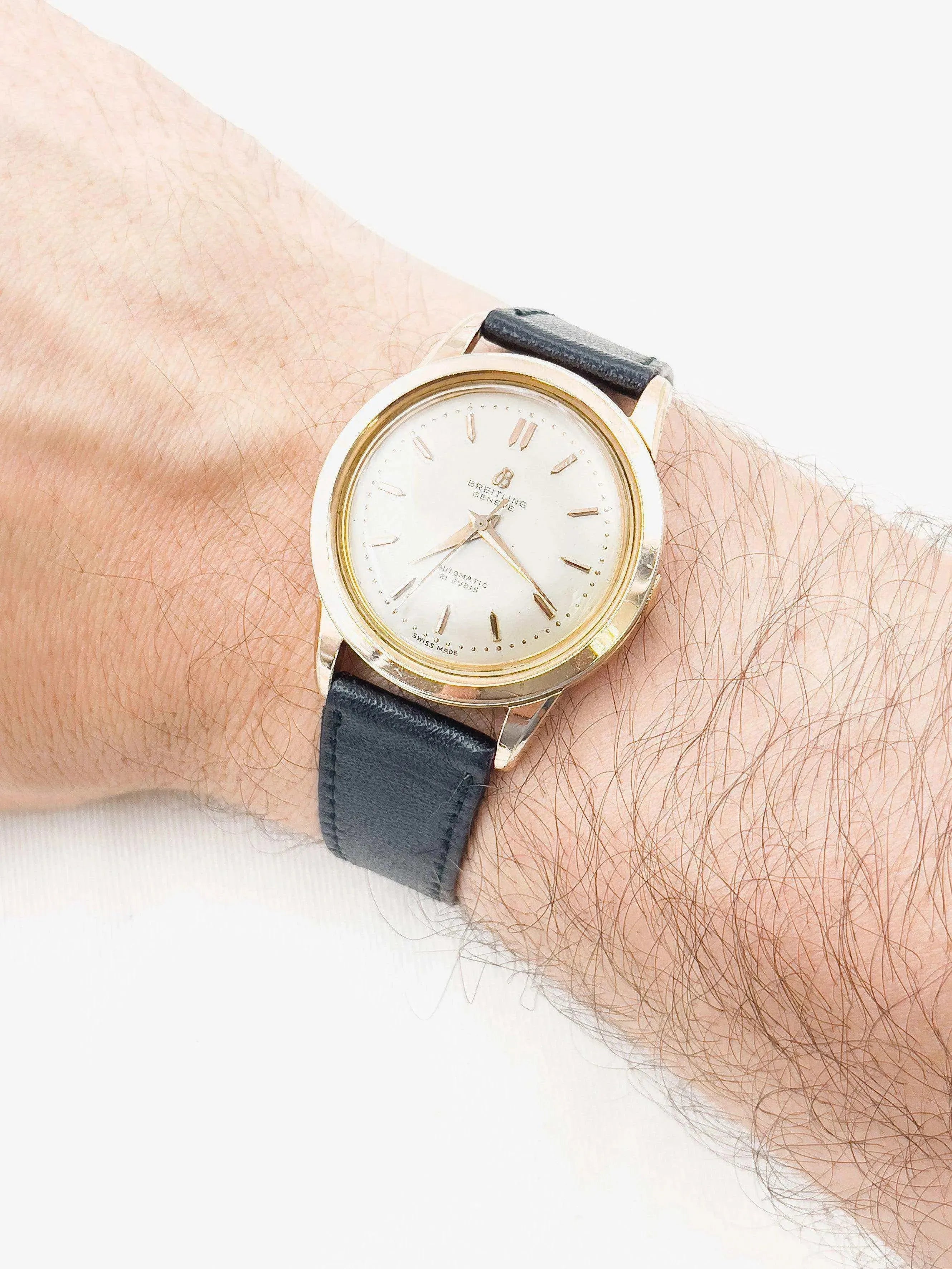 Breitling - Bidynator plaqué or rose - 1950s - Atelier Victor