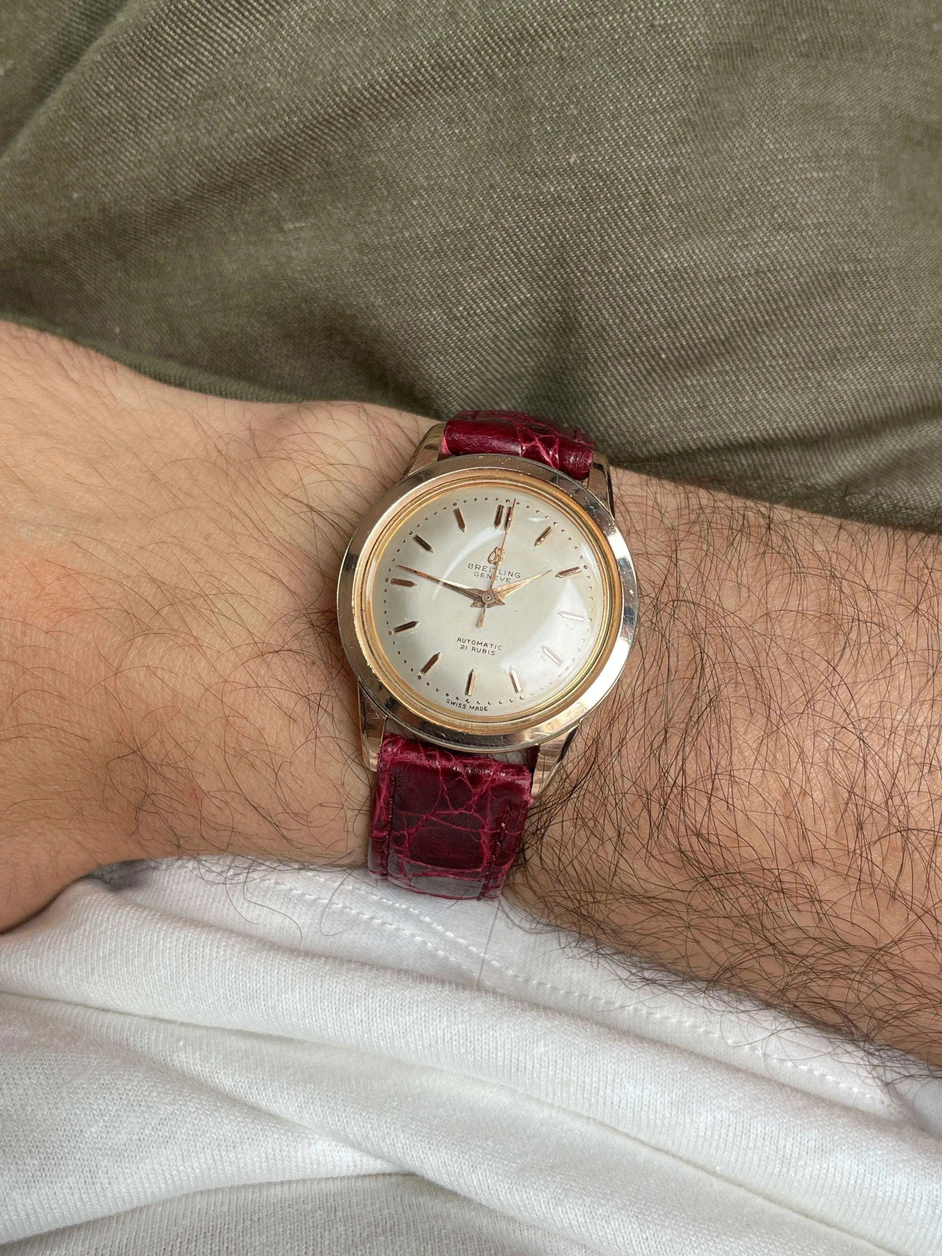 Breitling - Bidynator plaqué or rose - 1950s - Atelier Victor