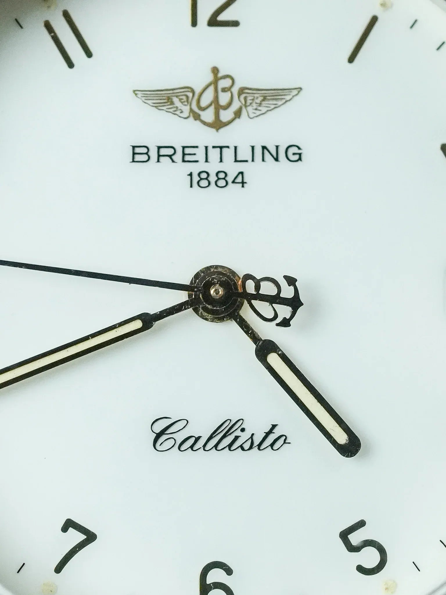 Breitling - Callisto Cadran blanc Lunette acier or - 1990s - Atelier Victor