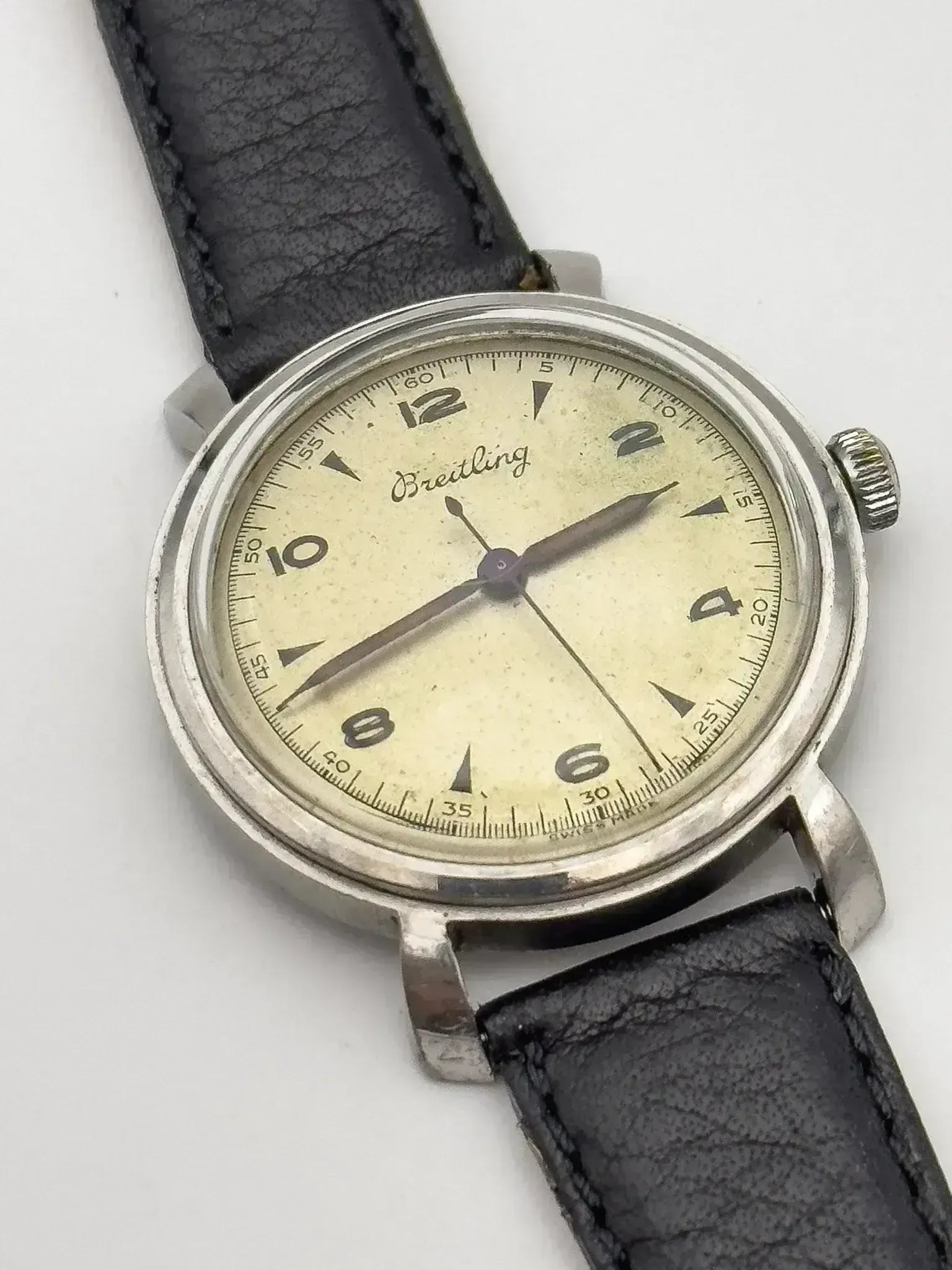 Breitling - Patine Tear Drop Acier - 1950s - Atelier Victor