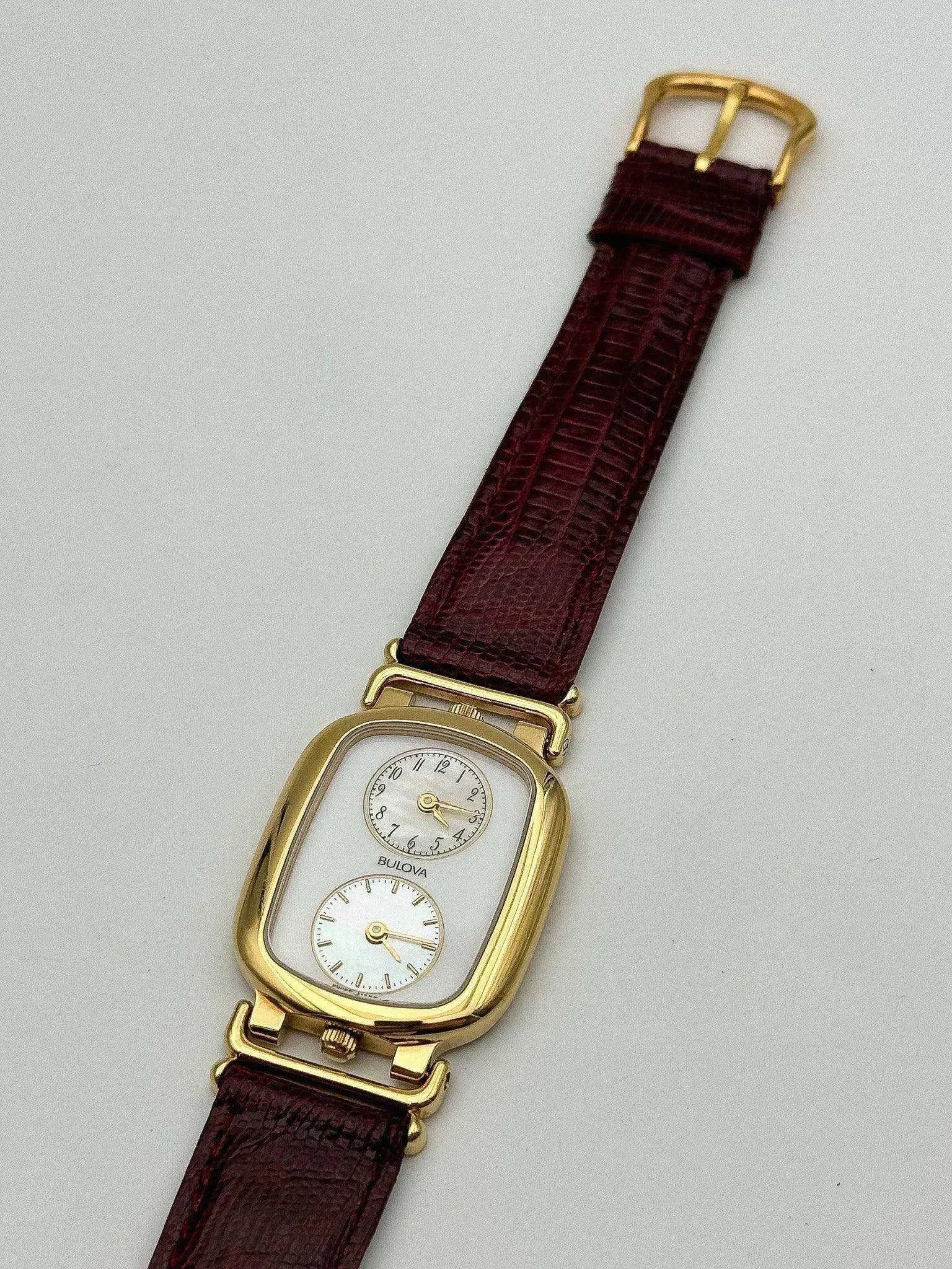Bulova - Dual Time Nacre NOS - BOX - 1990’s - Atelier Victor Paris - Vintage Watch Shop Dubai