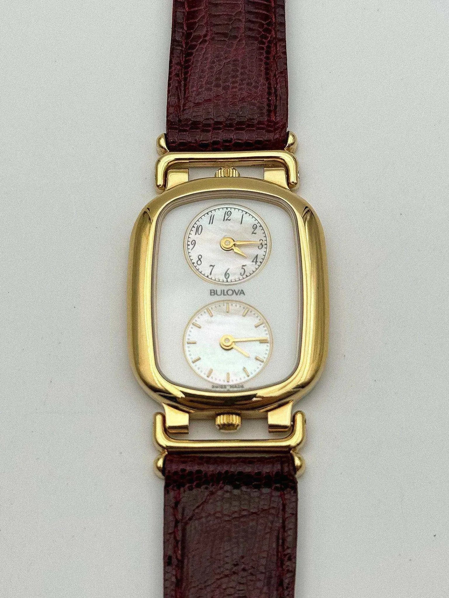 Bulova - Dual Time Nacre NOS - BOX - 1990’s - Atelier Victor Paris - Vintage Watch Shop Dubai