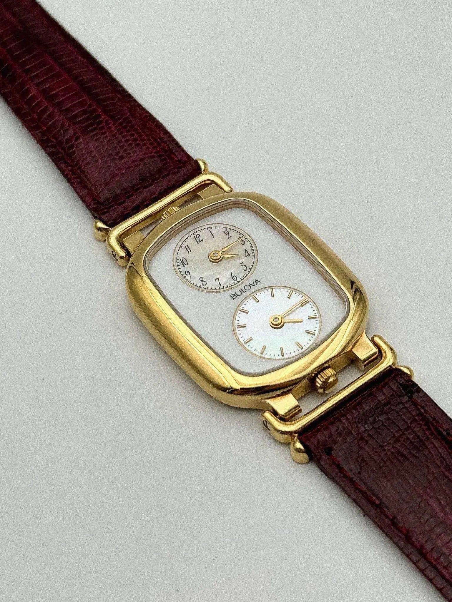 Bulova - Dual Time Nacre NOS - BOX - 1990’s - Atelier Victor Paris - Vintage Watch Shop Dubai