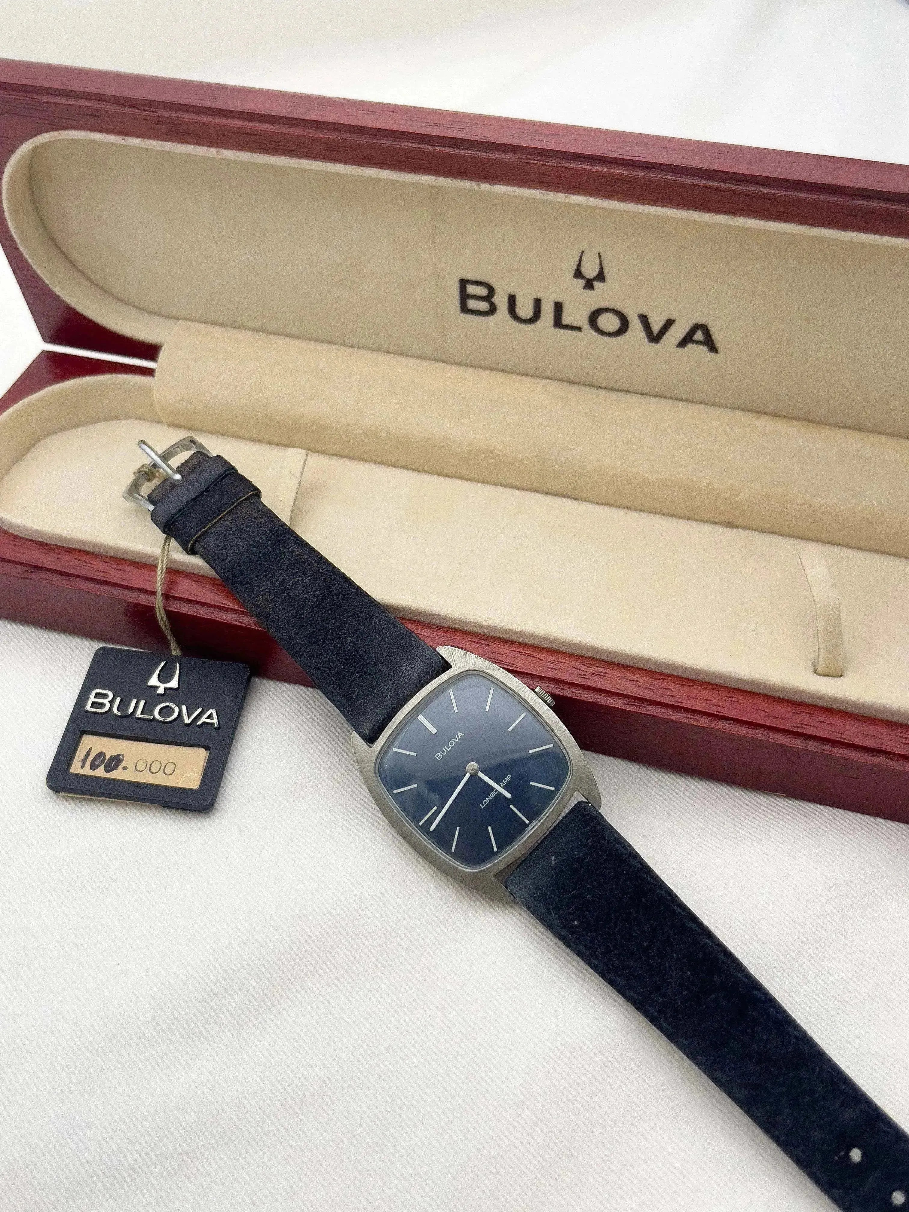 Bulova x Longtemps - Blue Dress Watch NOS + BOX - 1980’s - Atelier Victor Paris - Vintage Watch Shop Dubai