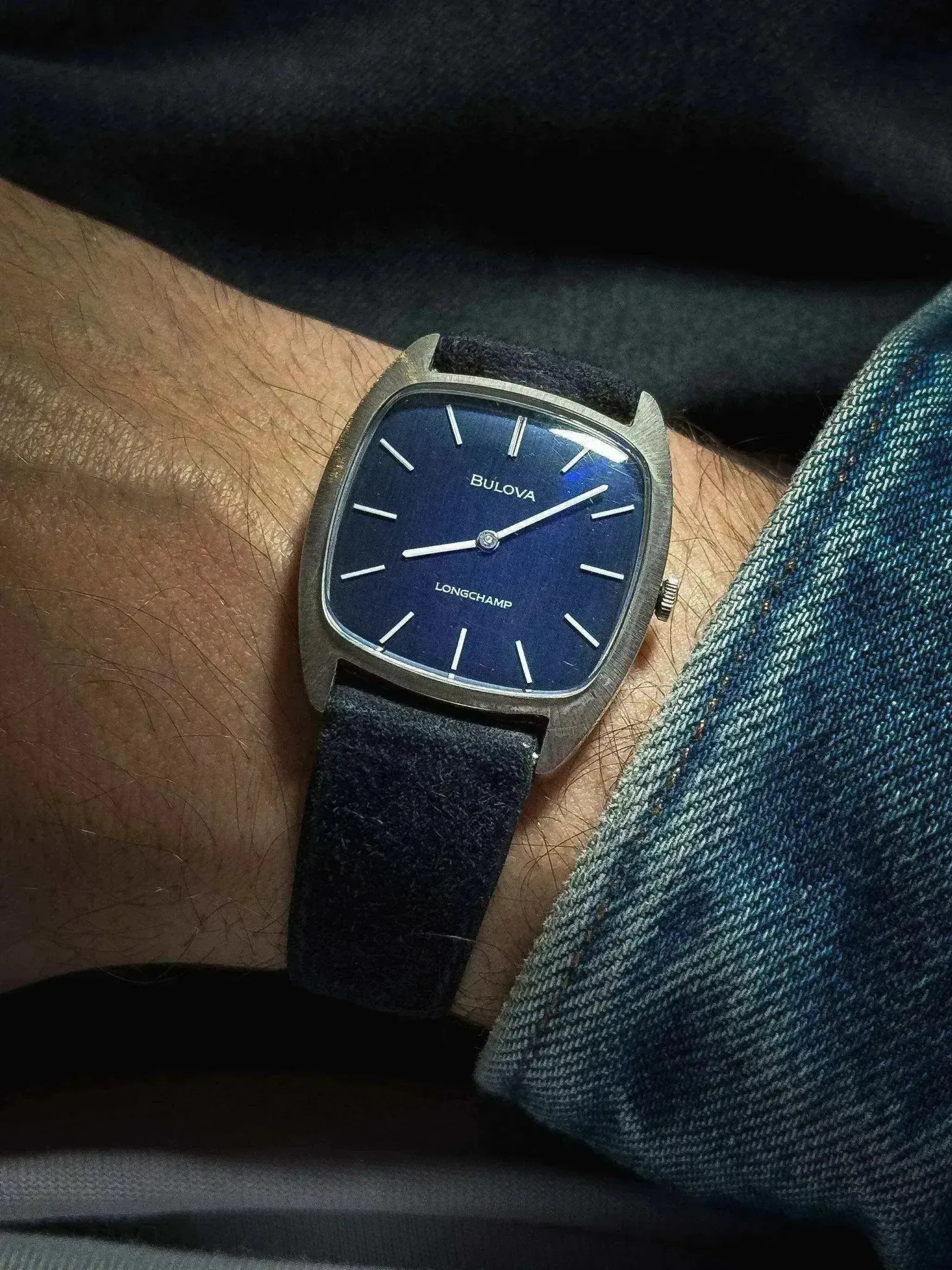 Bulova x Longtemps - Dress Watch Bleu - NOS + boite - 1980s - Atelier Victor