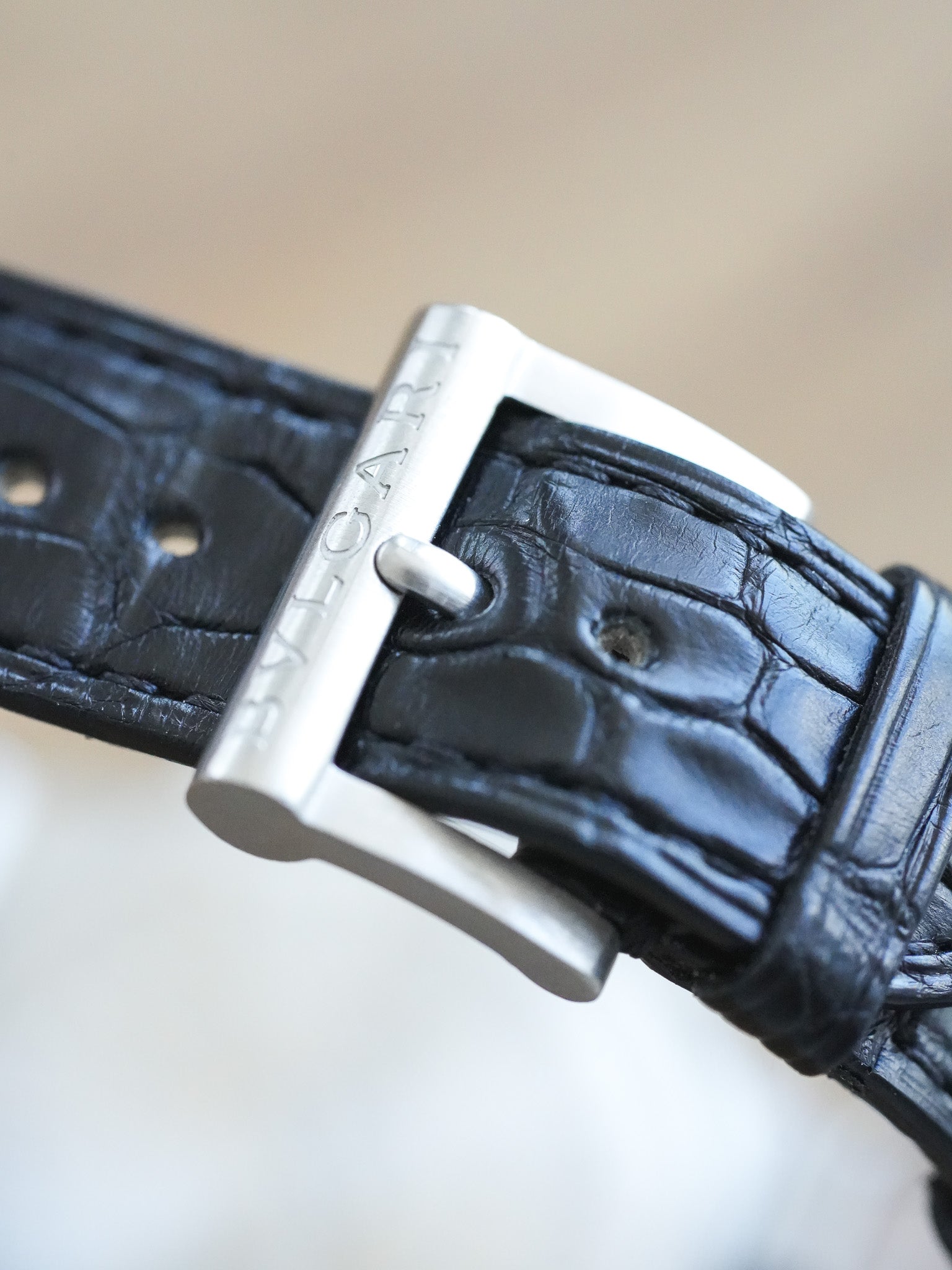 Bvlgari - Diagono Chronograph Cadran Noir - 1990s - Atelier Victor Paris - Vintage Watch Shop Dubai
